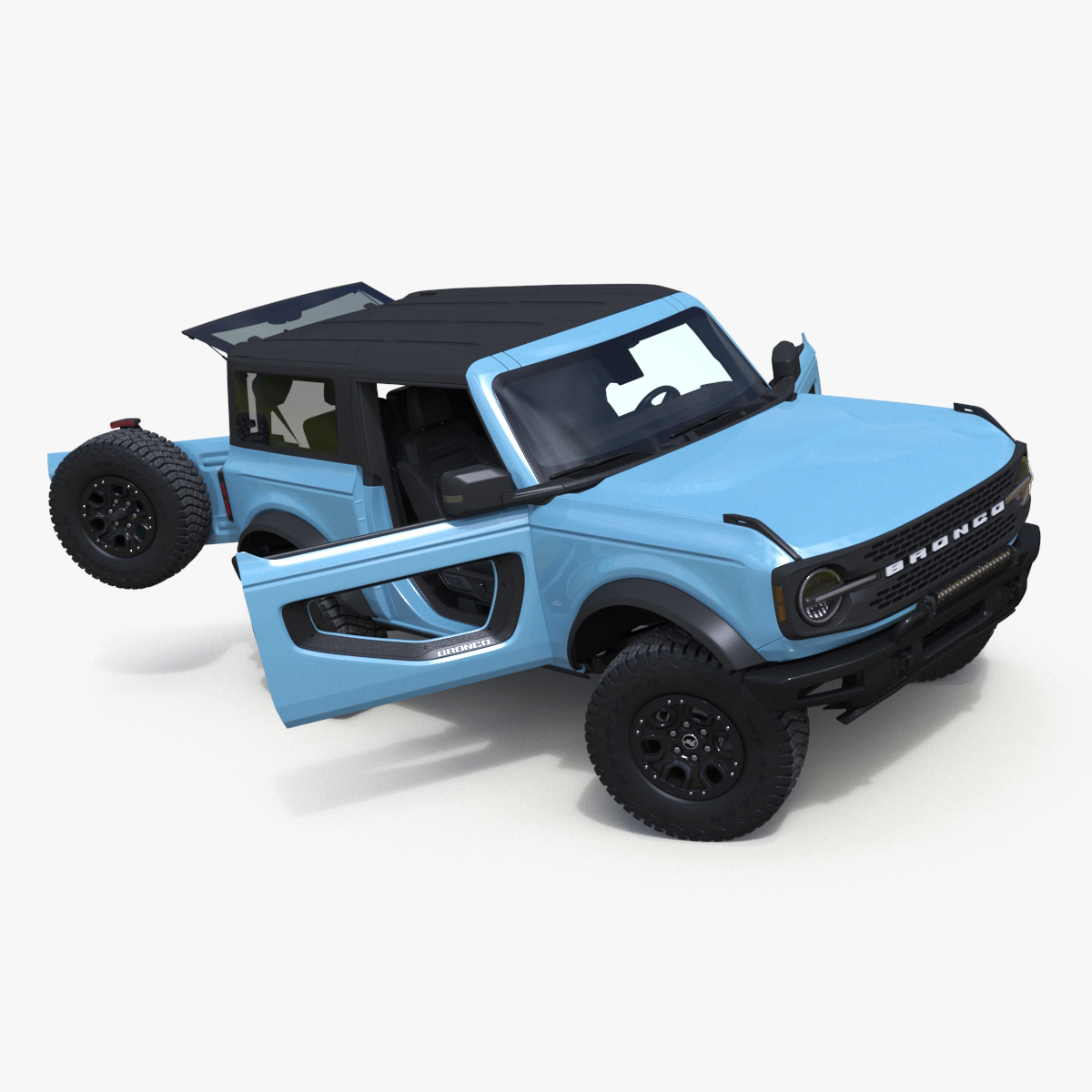 3D model Ford Bronco Two Door Area 51 Rigged