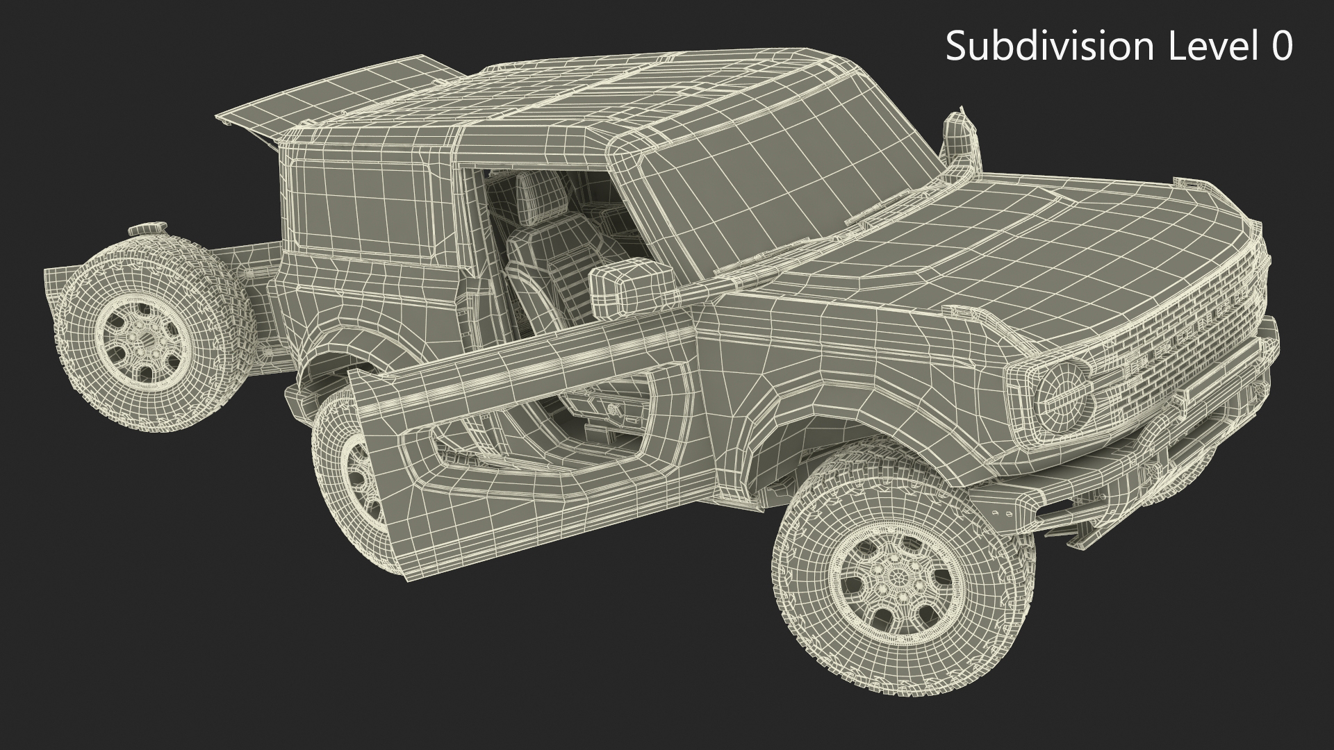3D model Ford Bronco Two Door Area 51 Rigged
