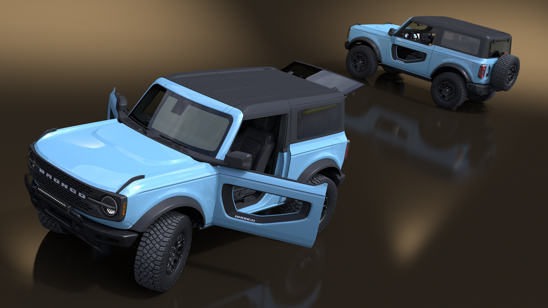 3D model Ford Bronco Two Door Area 51 Rigged