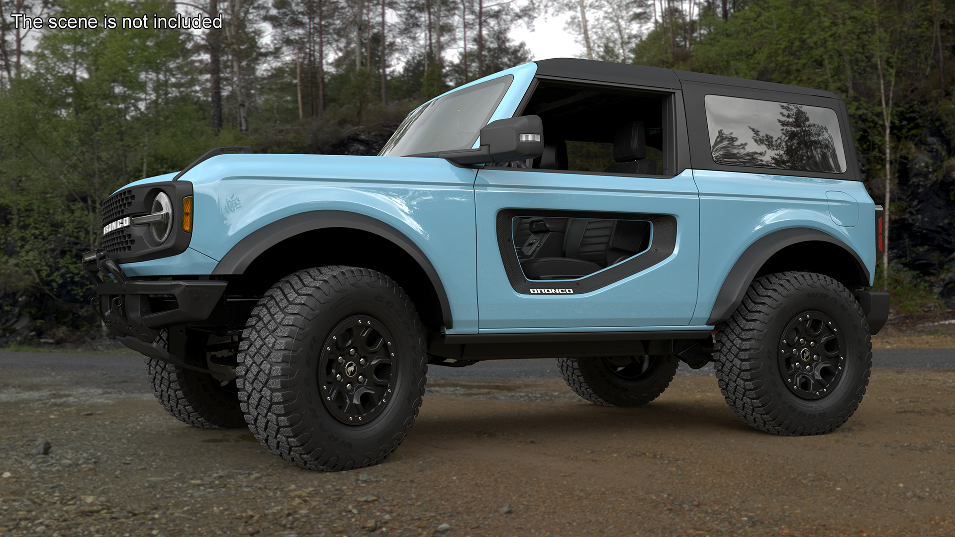 3D model Ford Bronco Two Door Area 51 Rigged