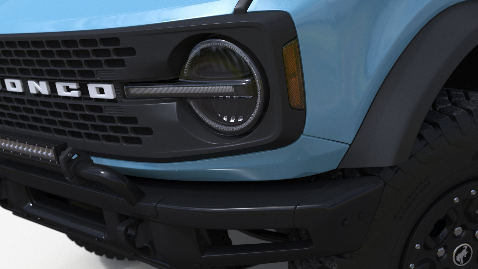 3D model Ford Bronco Two Door Area 51 Rigged