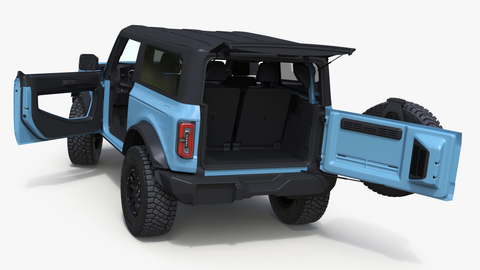 3D model Ford Bronco Two Door Area 51 Rigged