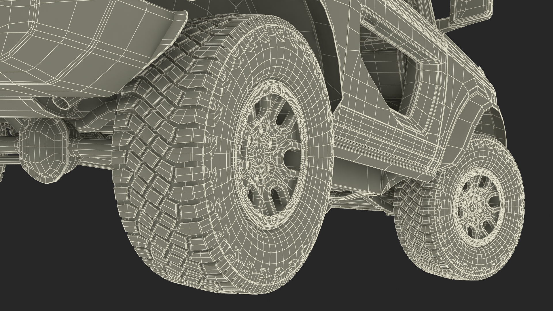 3D model Ford Bronco Two Door Area 51 Rigged