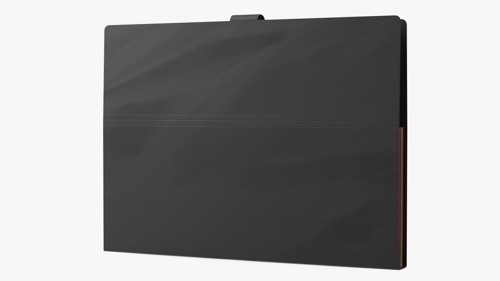 Plastic Expanding File Folder Closed Black 3D