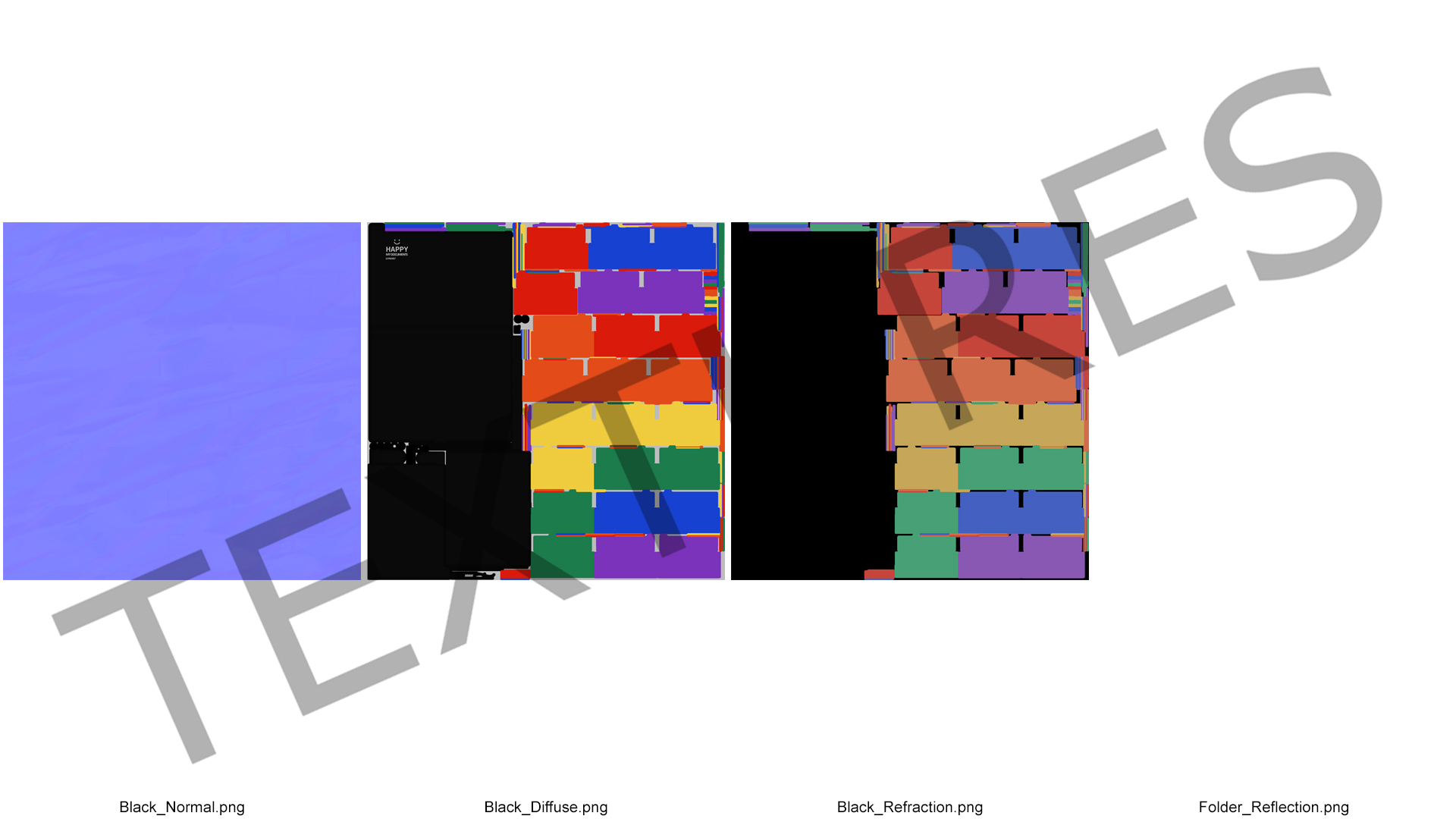 Plastic Expanding File Folder Closed Black 3D