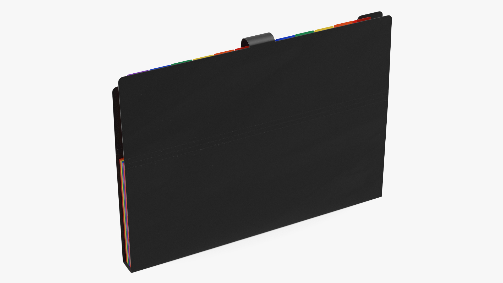 Plastic Expanding File Folder Closed Black 3D