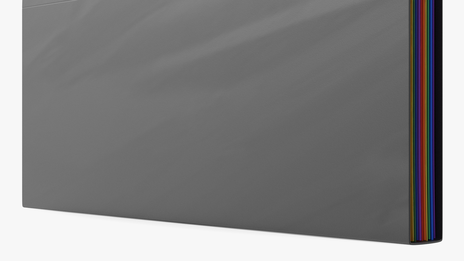 Plastic Expanding File Folder Closed Black 3D
