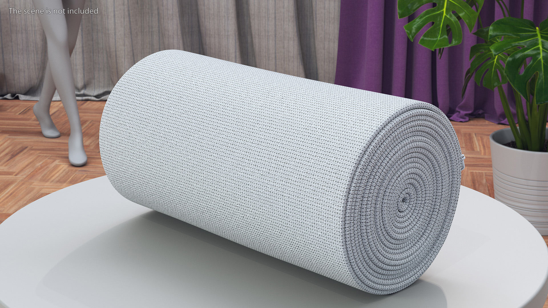 3D model Rolled Elastic Bandage White with Clamps
