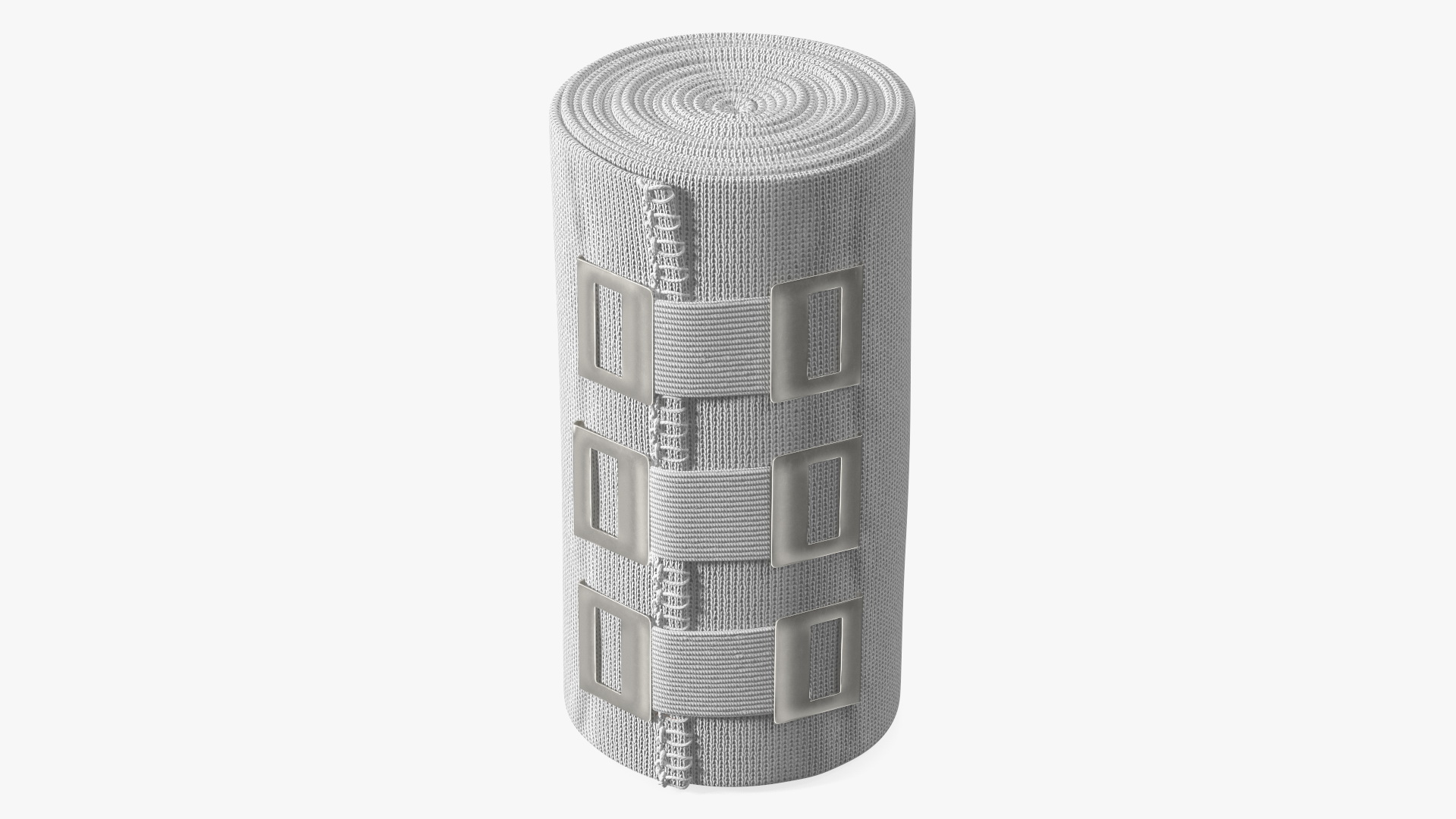 3D model Rolled Elastic Bandage White with Clamps