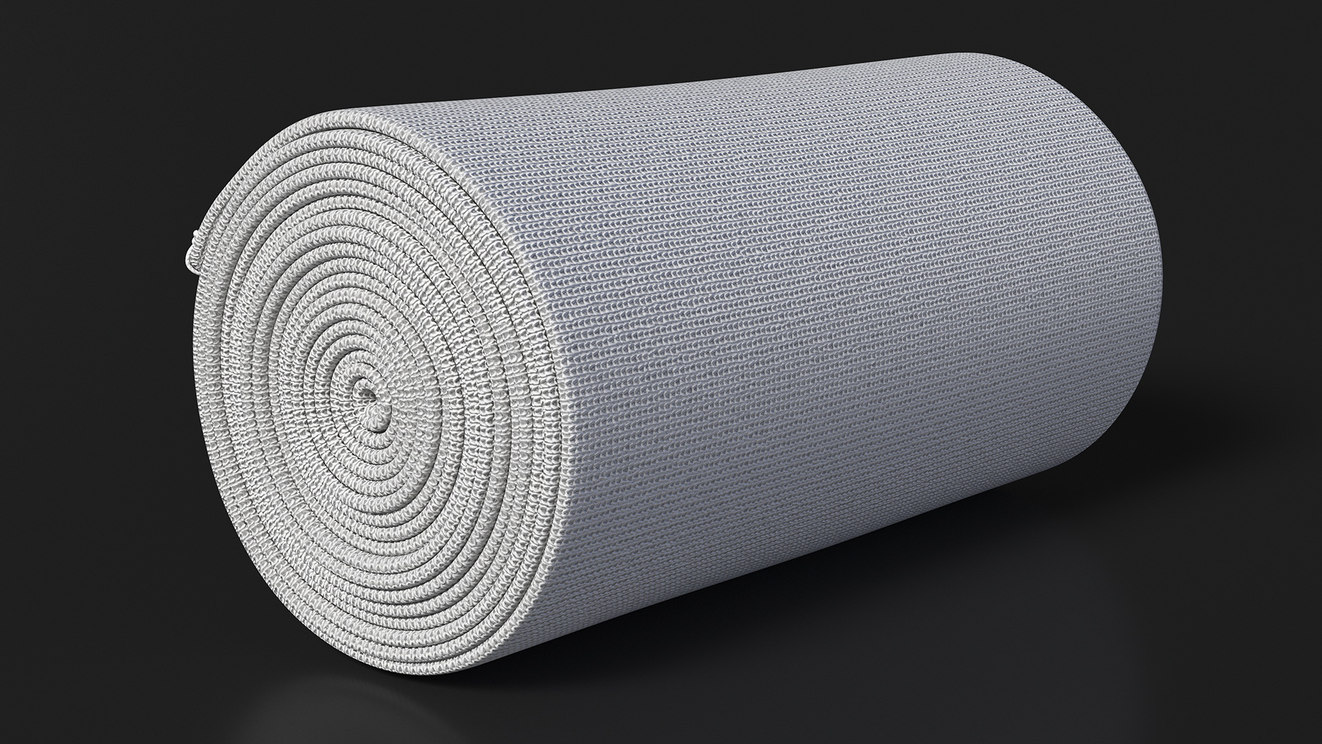 3D model Rolled Elastic Bandage White with Clamps