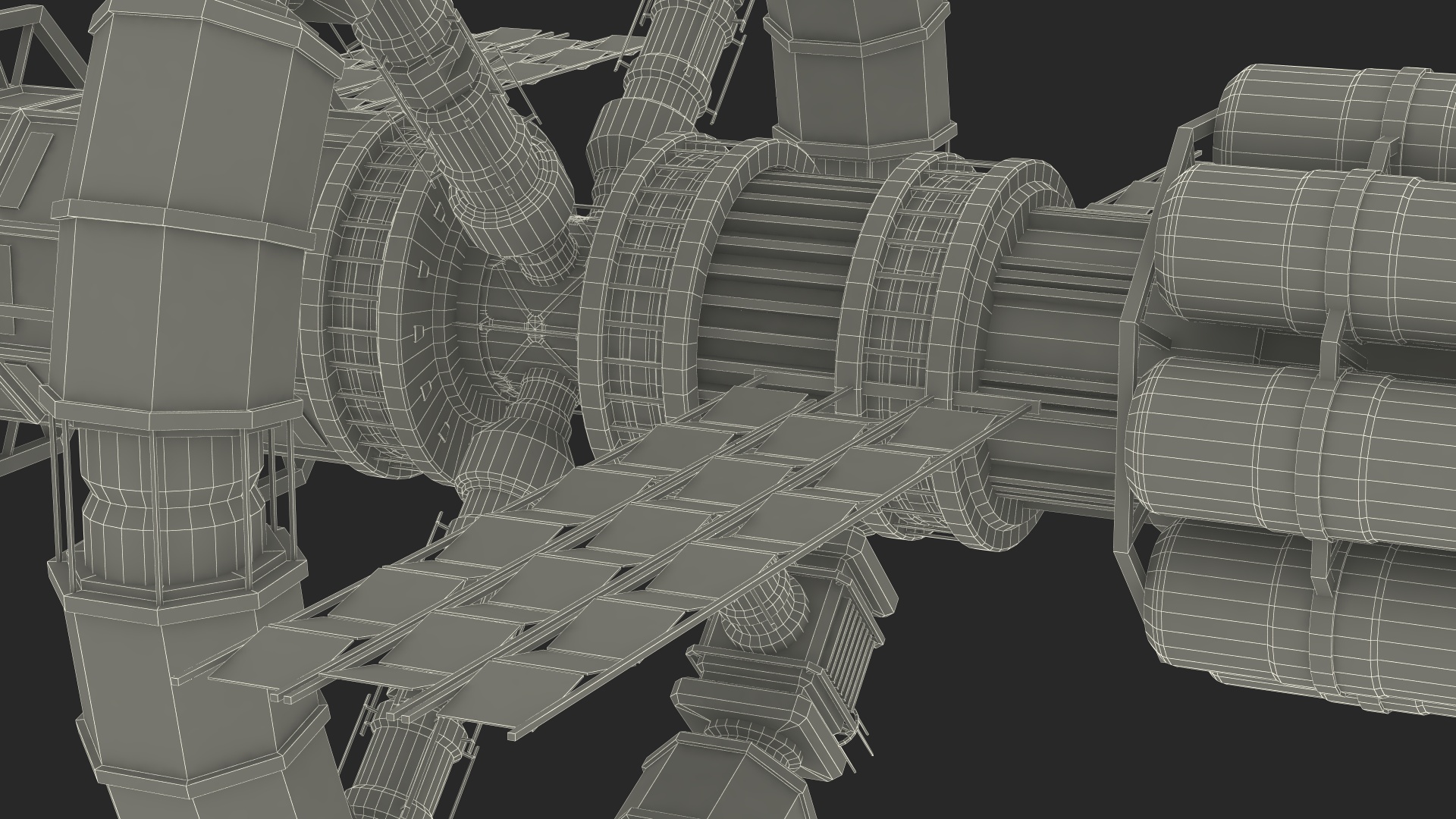 Spaceship Space Station White 3D model
