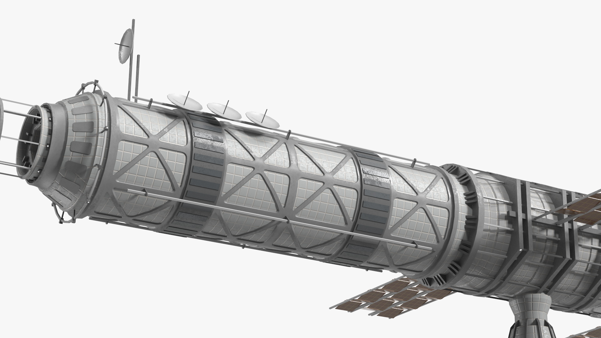 Spaceship Space Station White 3D model