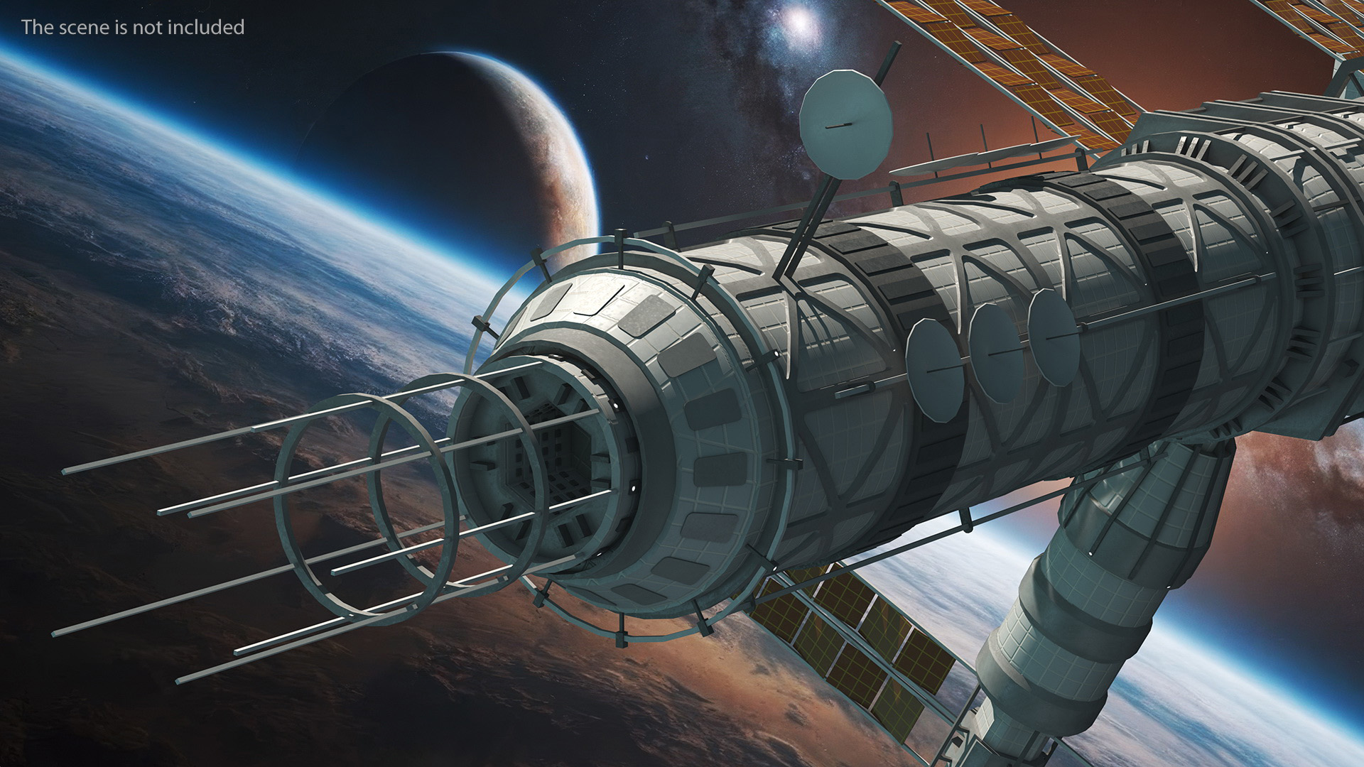 Spaceship Space Station White 3D model