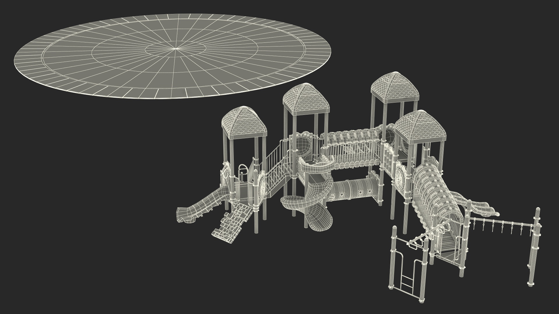 Outdoor Commercial Grade Play Equipment 3D model