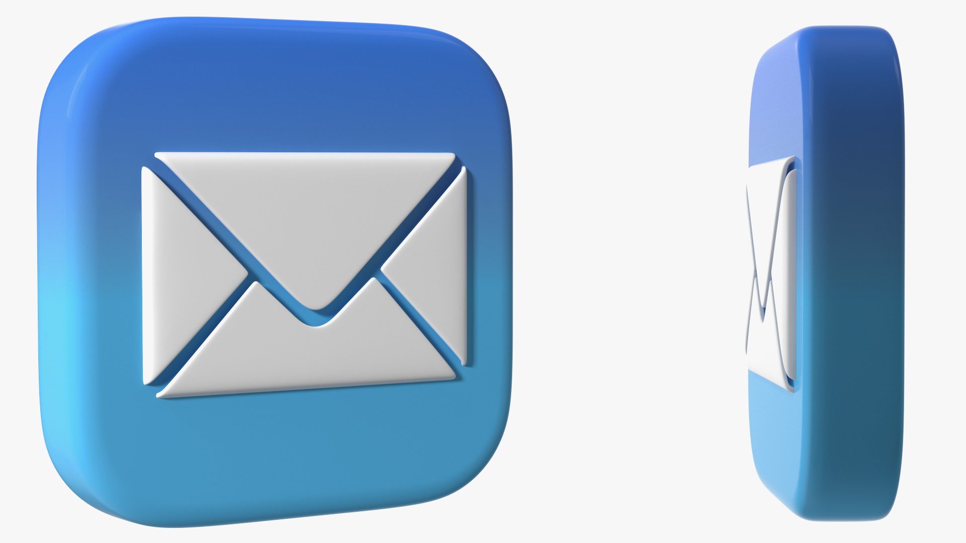 3D model iPhone iOS Mail Icon