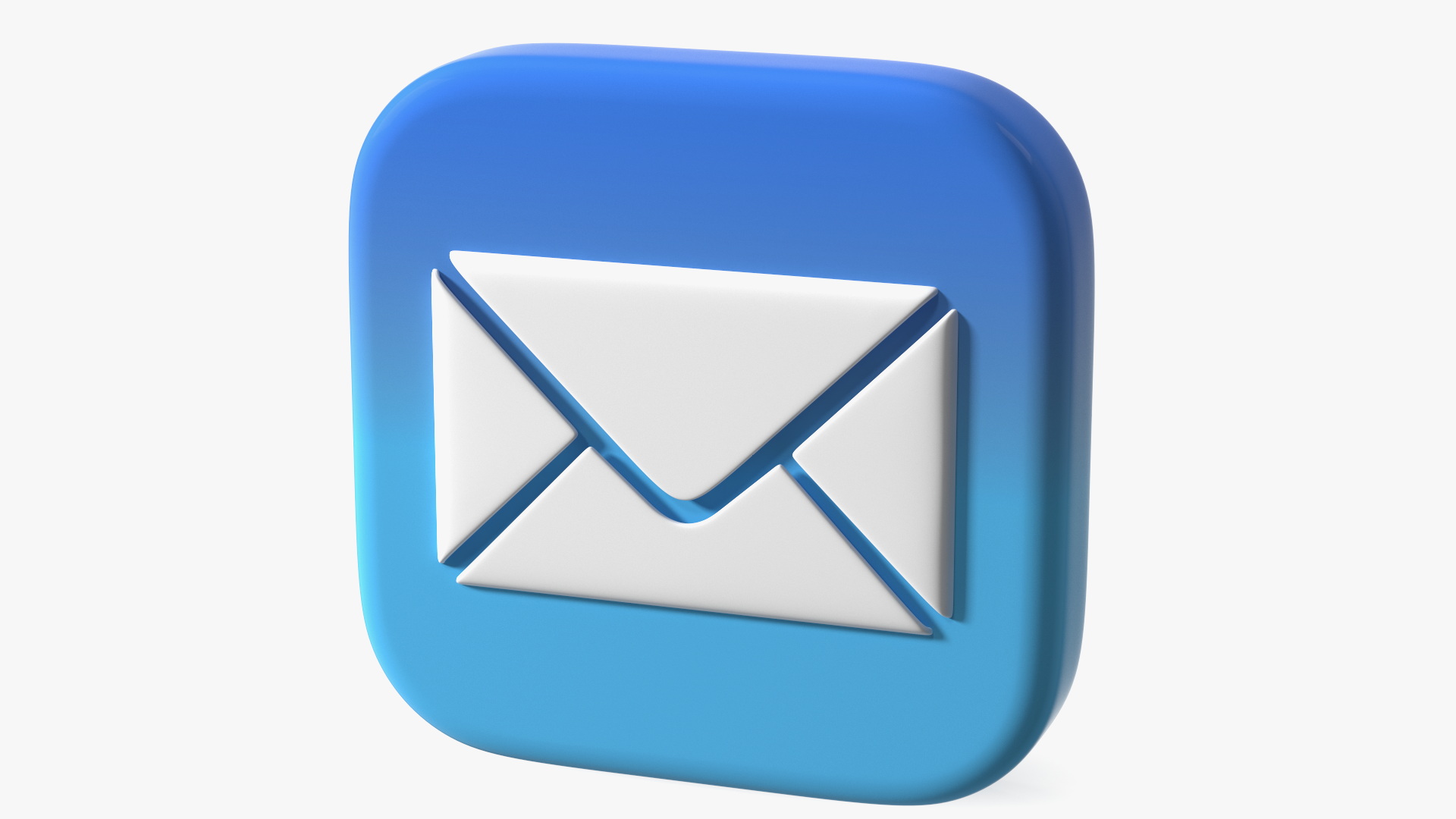 3D model iPhone iOS Mail Icon