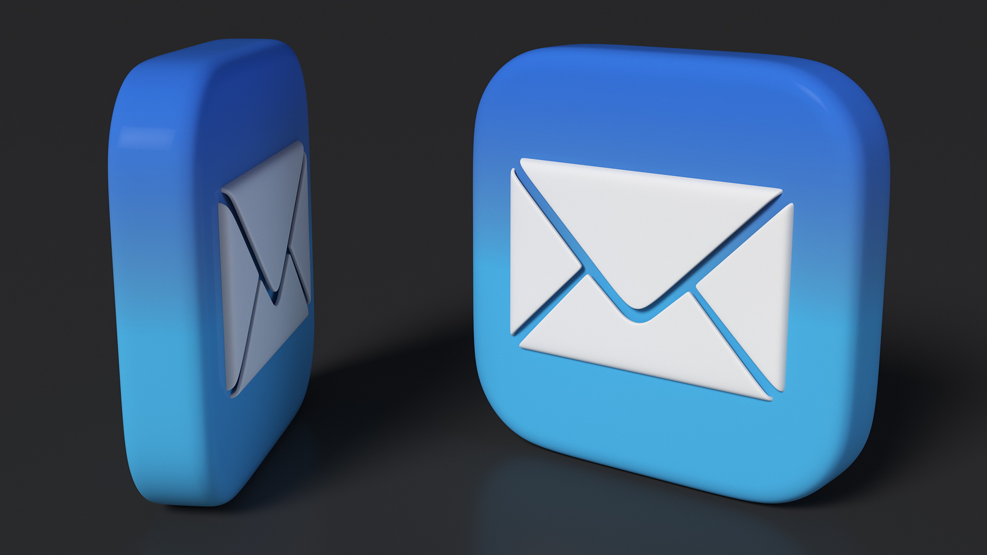 3D model iPhone iOS Mail Icon