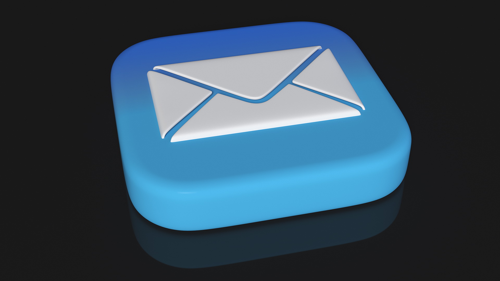 3D model iPhone iOS Mail Icon