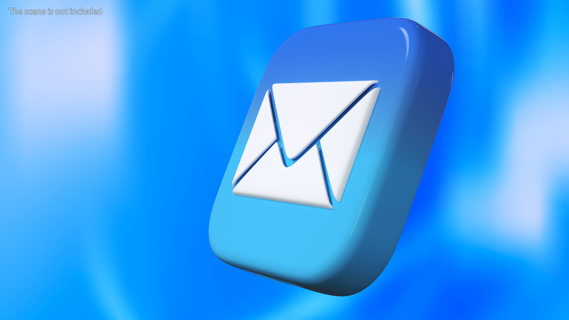 3D model iPhone iOS Mail Icon
