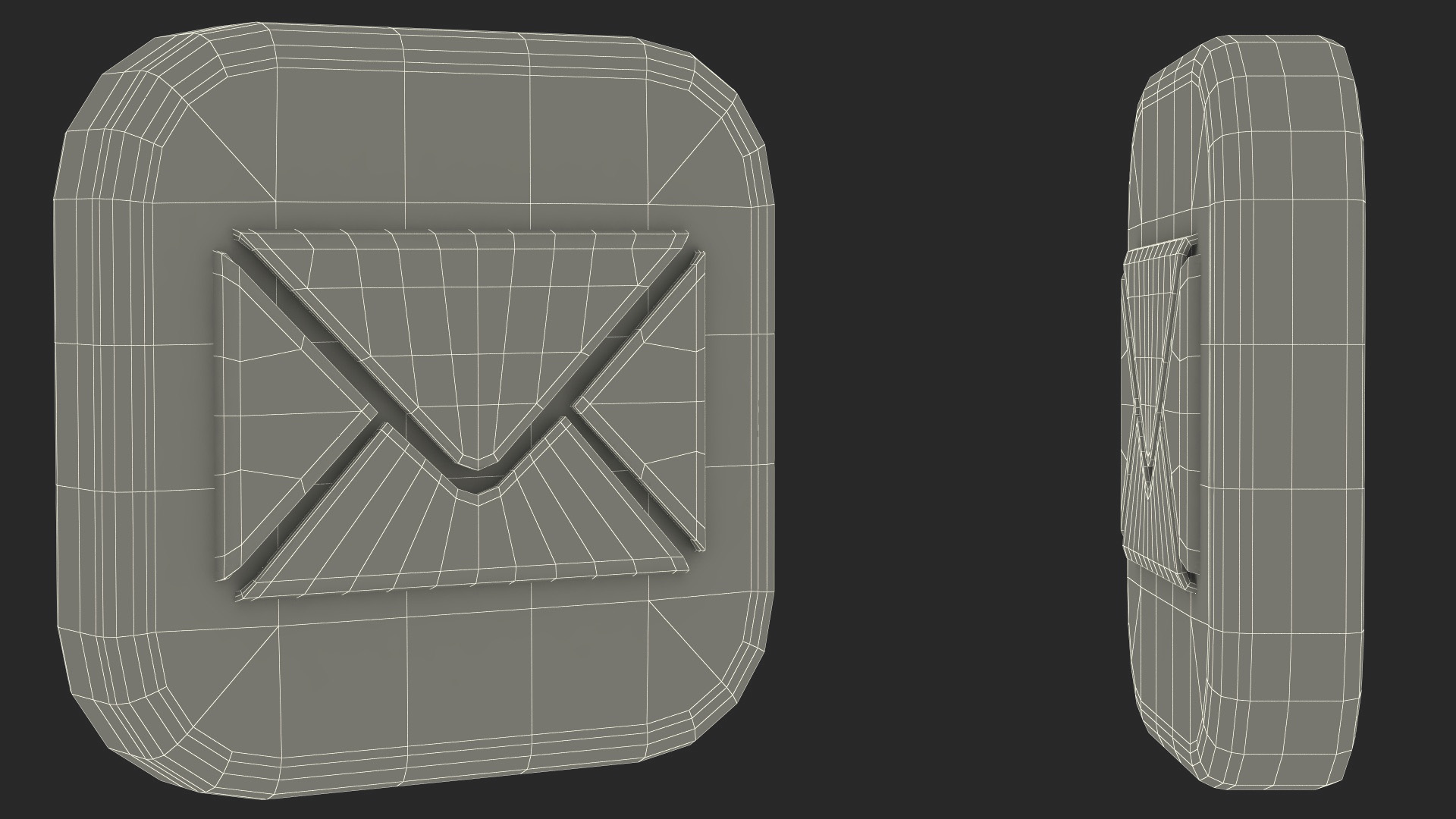 3D model iPhone iOS Mail Icon
