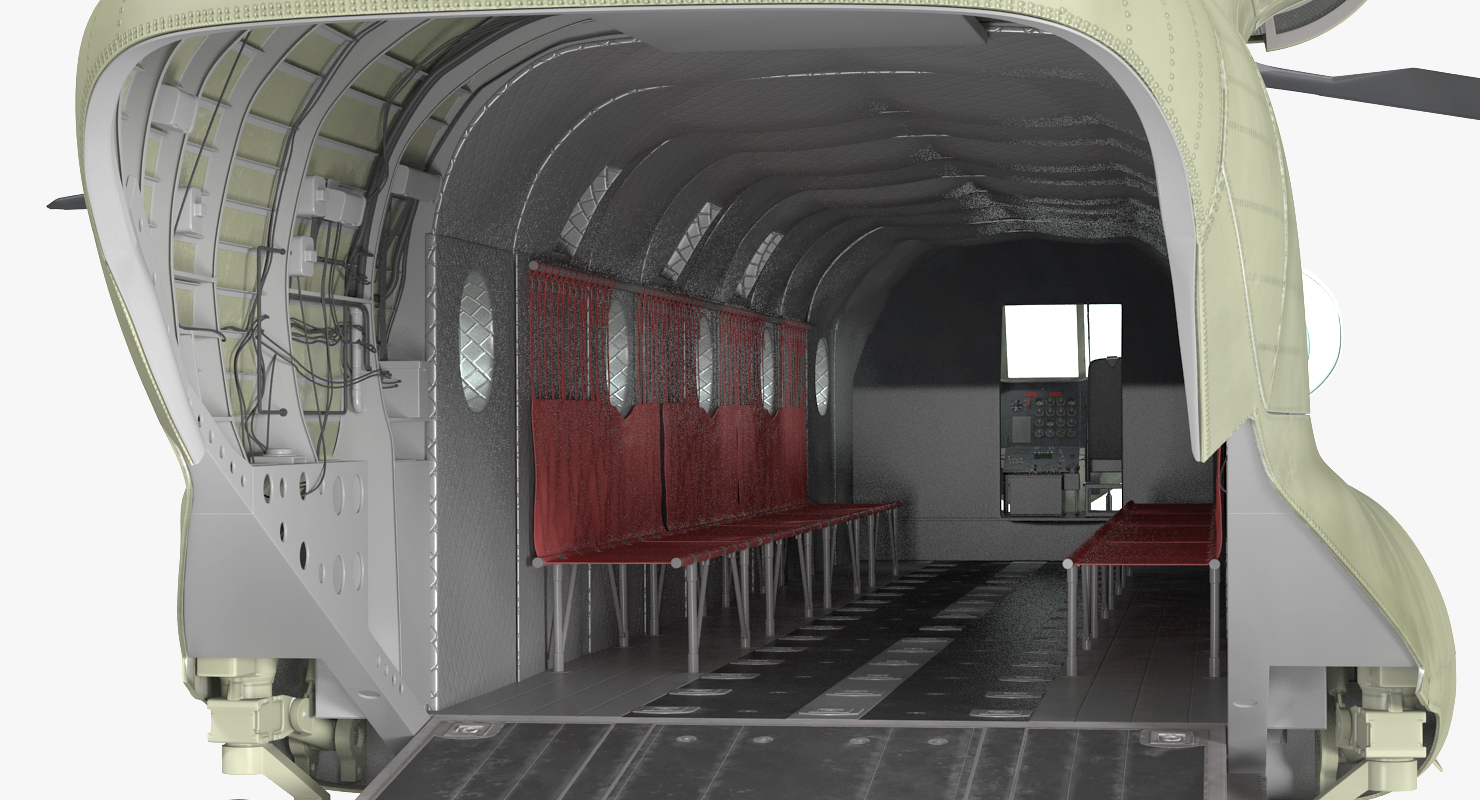 US Army Transport Helicopter CH 47 Chinook 3D