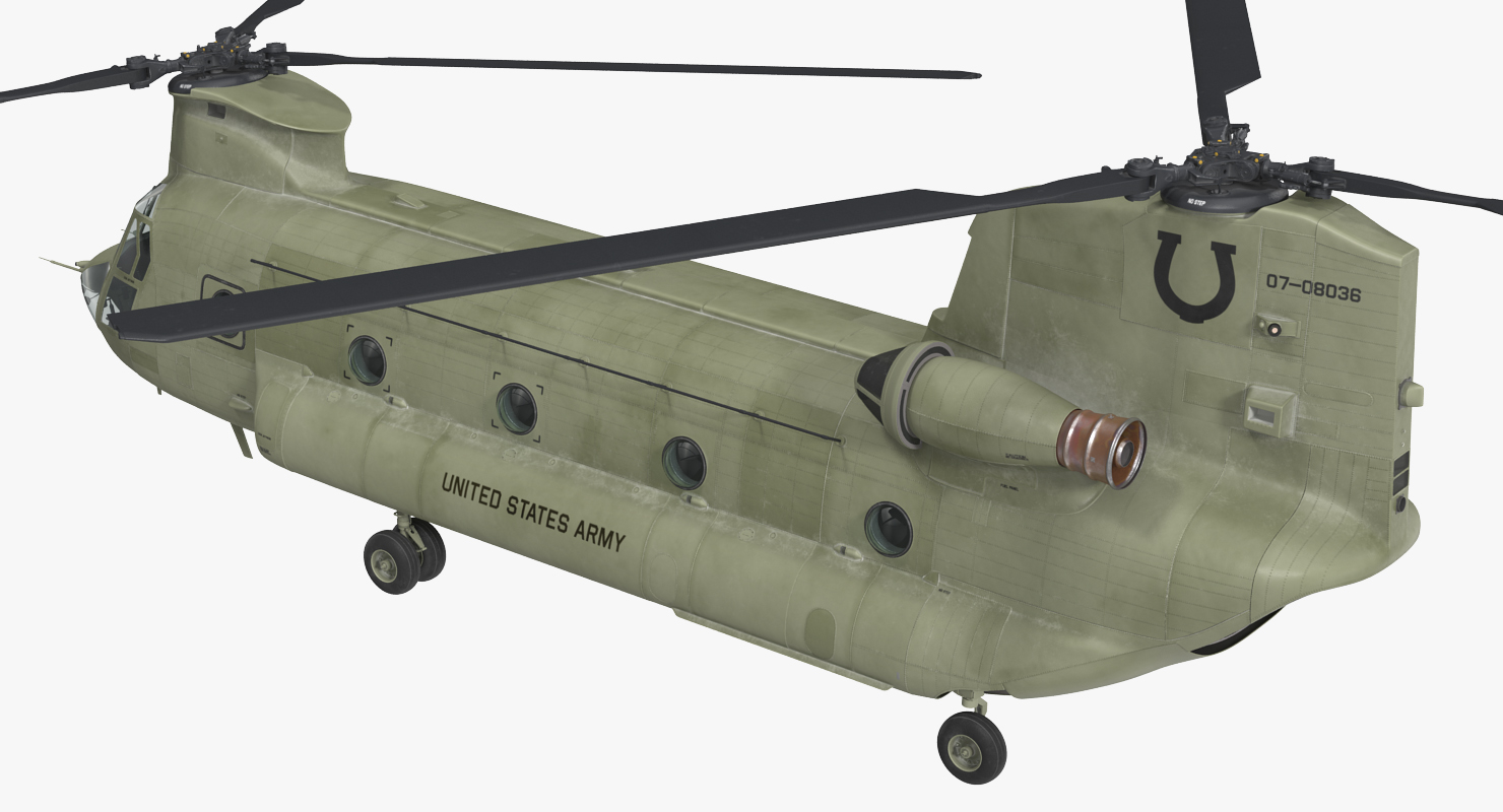 US Army Transport Helicopter CH 47 Chinook 3D