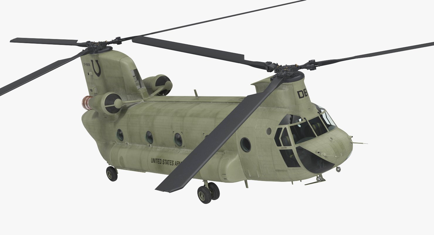 US Army Transport Helicopter CH 47 Chinook 3D