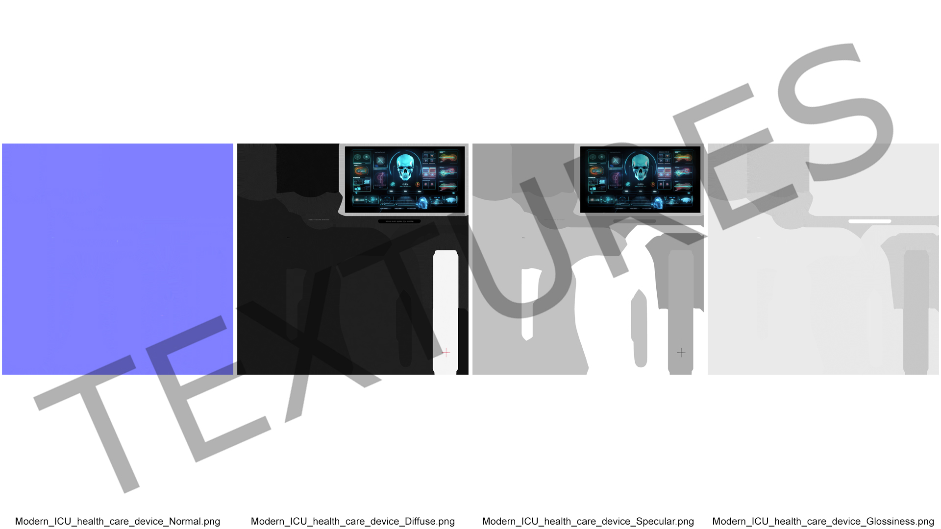 3D Sci-Fi Health Care System Black