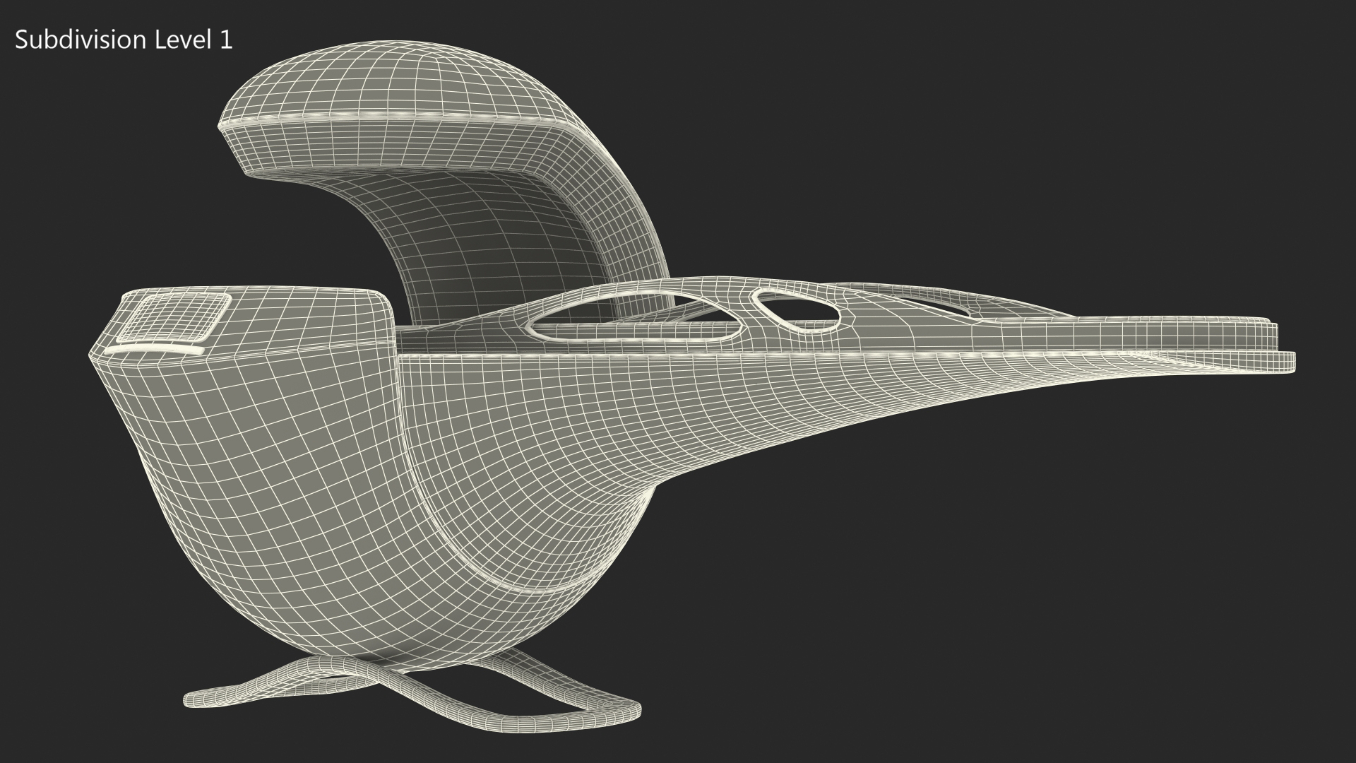 3D Sci-Fi Health Care System Black