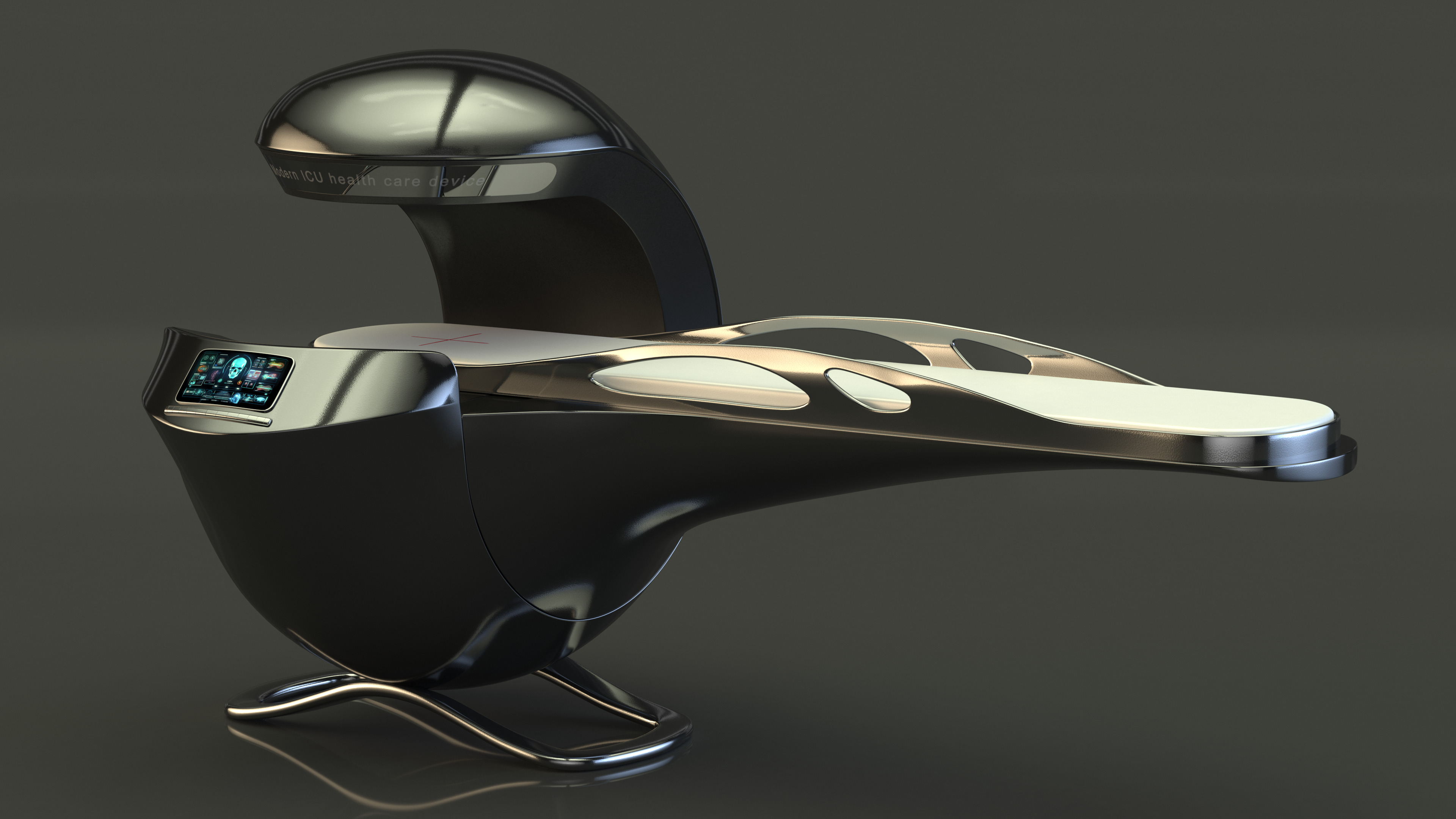 3D Sci-Fi Health Care System Black