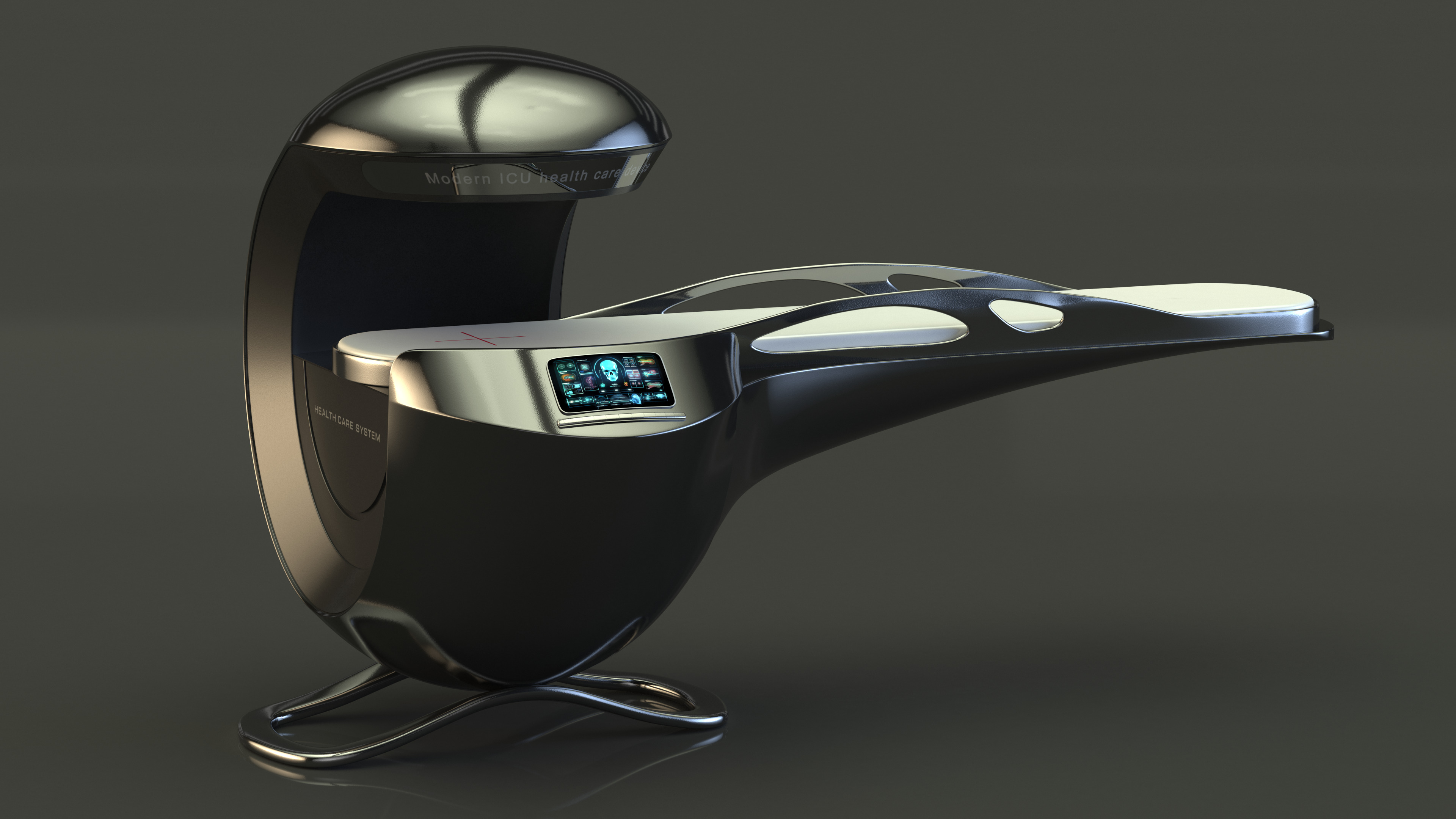 3D Sci-Fi Health Care System Black