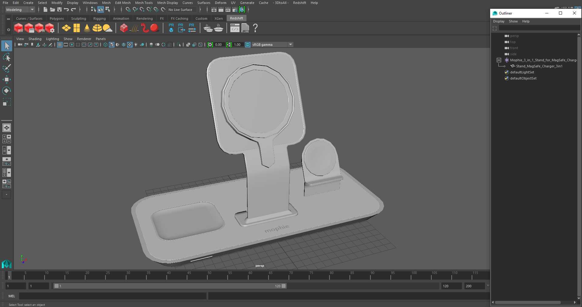 Mophie 3-in-1 Stand for MagSafe Charger 3D model