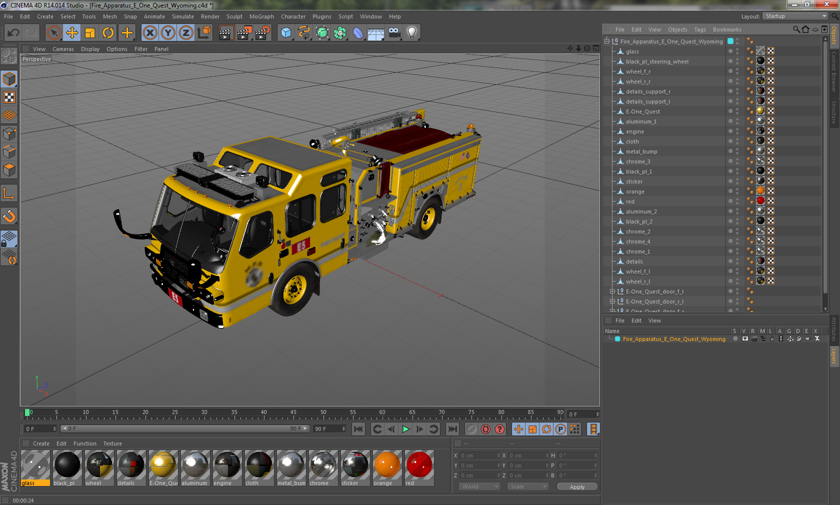 Fire Apparatus E One Quest Wyoming 3D model