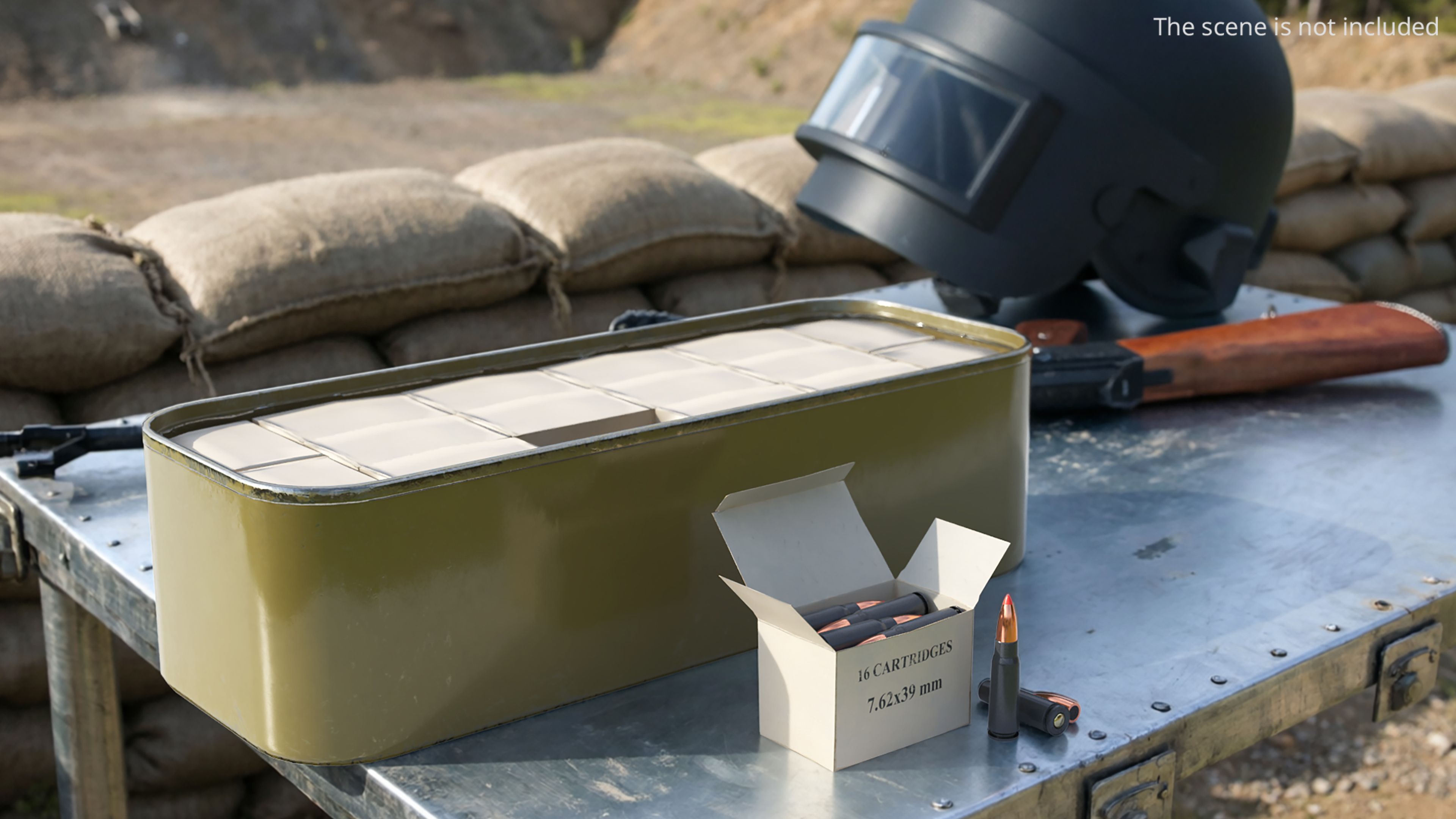 Steel Cartridge Storage Can Rounds Game Ready, view 2