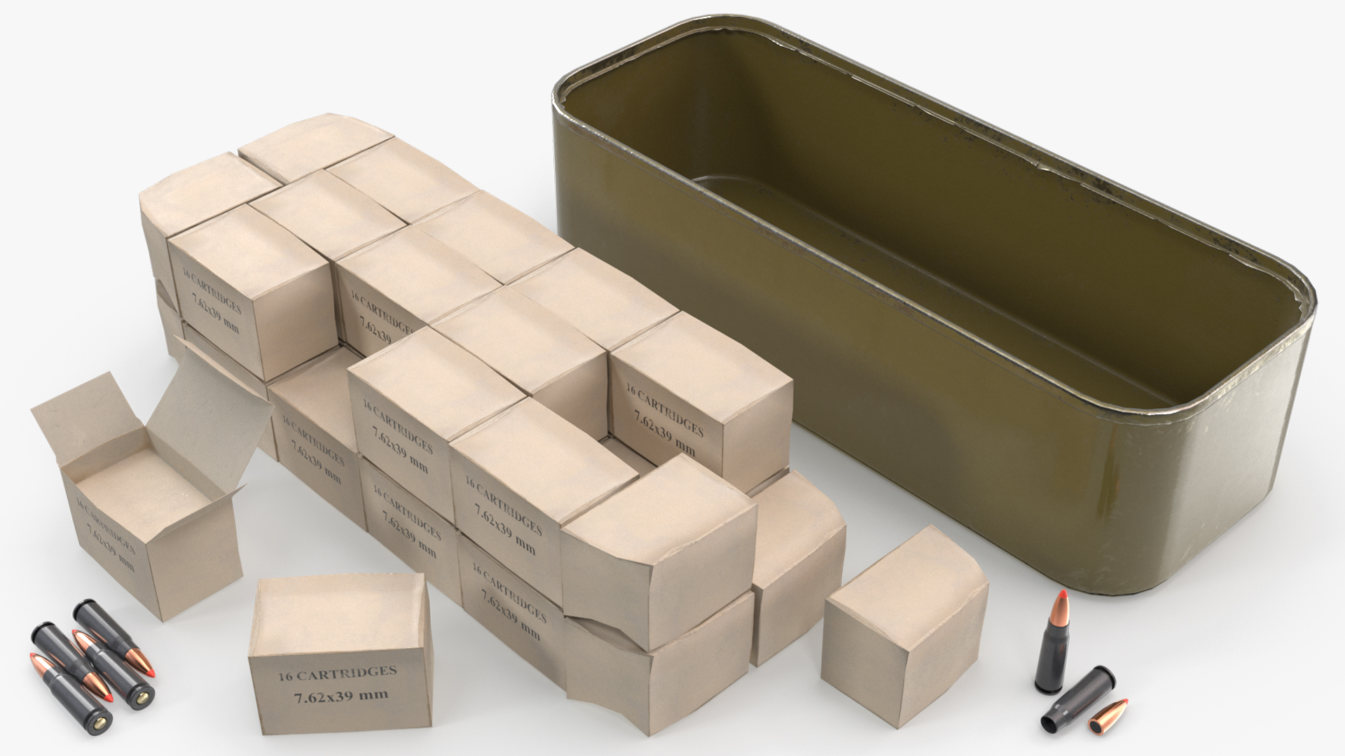 Steel Cartridge Storage Can Rounds Game Ready, view 5