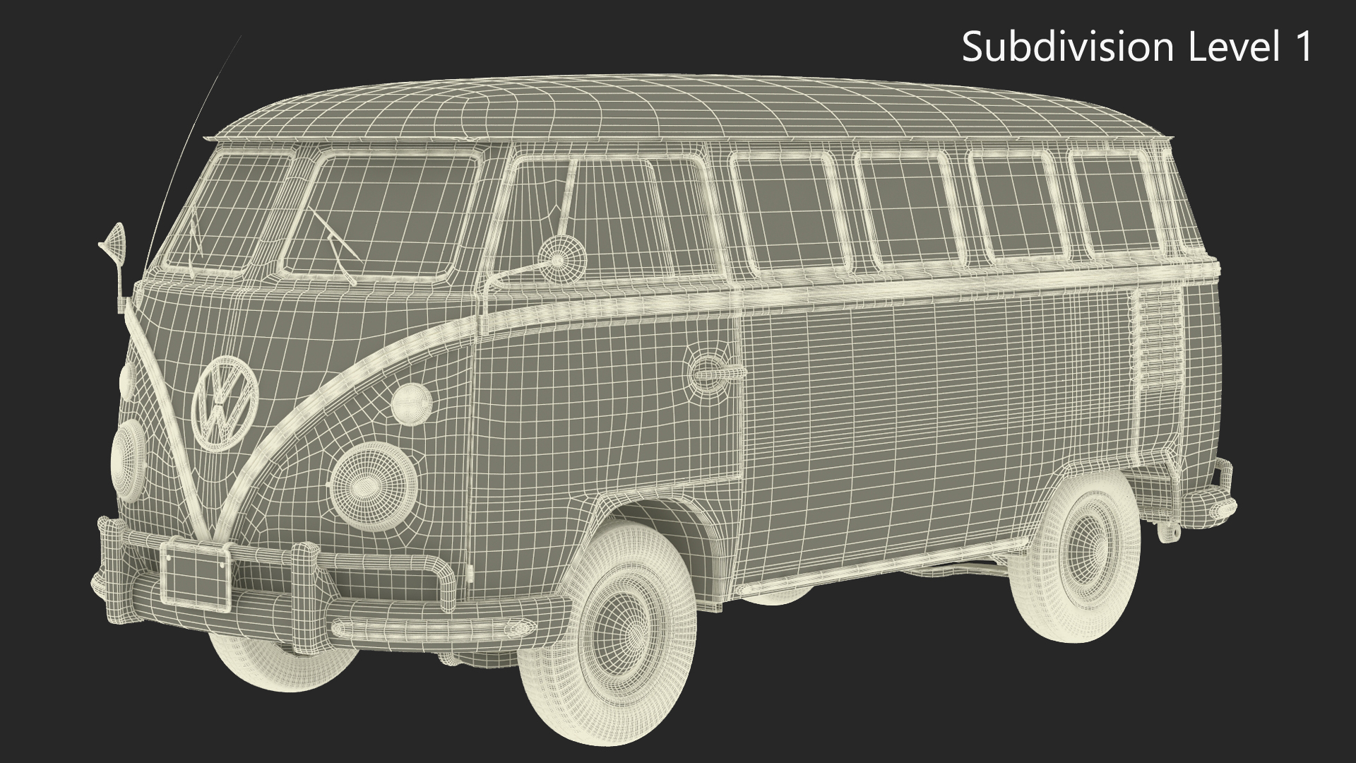 Classic Volkswagen Type 2 Bus 3D model