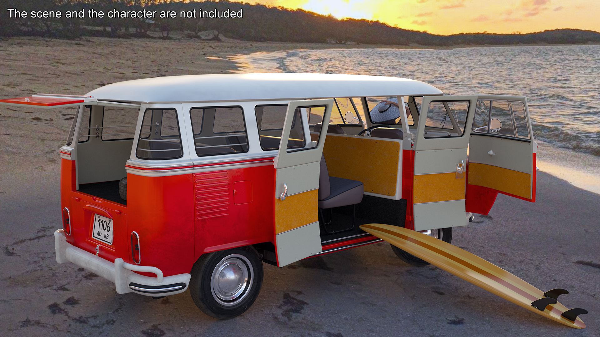 Classic Volkswagen Type 2 Bus 3D model