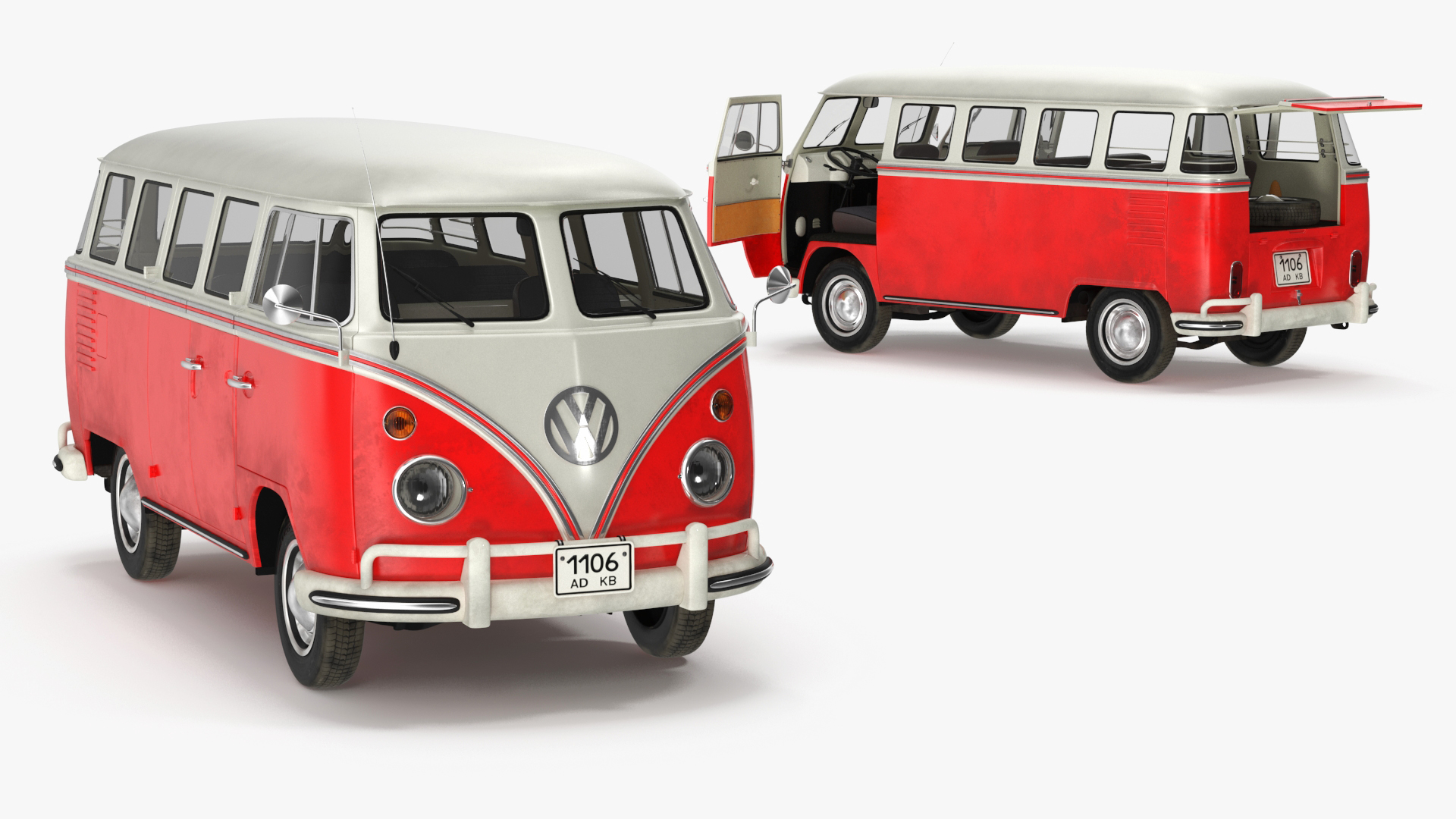 Classic Volkswagen Type 2 Bus 3D model