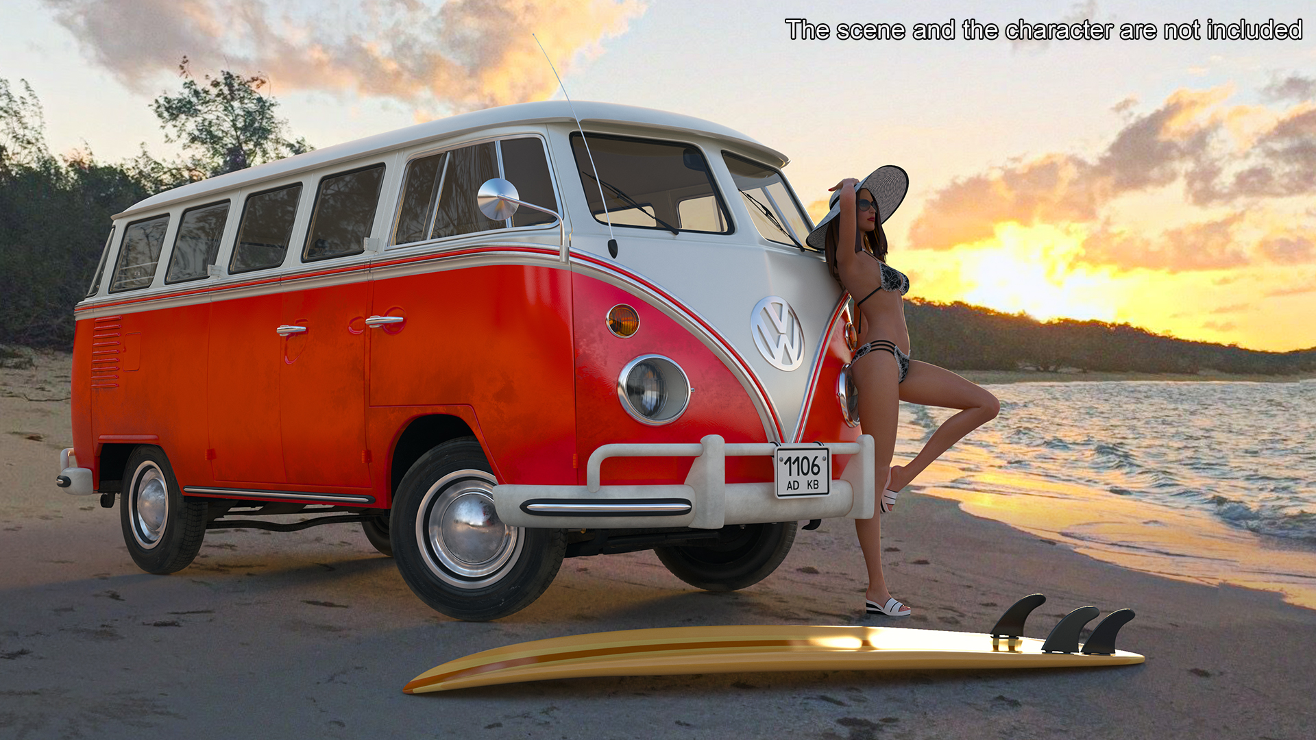Classic Volkswagen Type 2 Bus 3D model