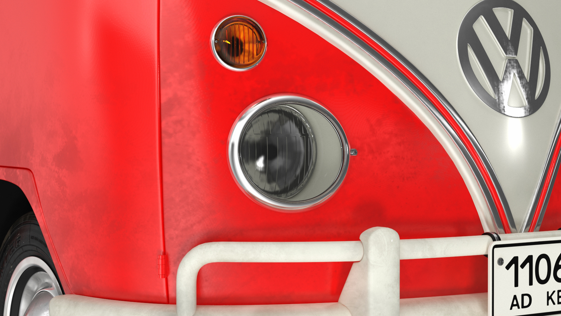 Classic Volkswagen Type 2 Bus 3D model