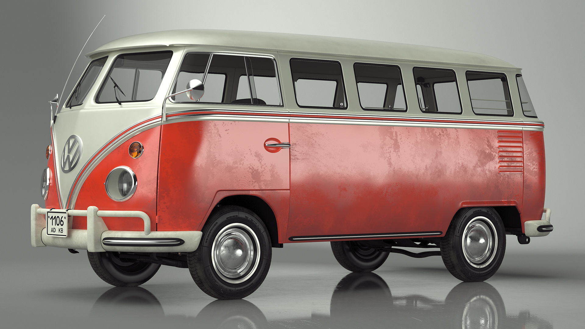 Classic Volkswagen Type 2 Bus 3D model
