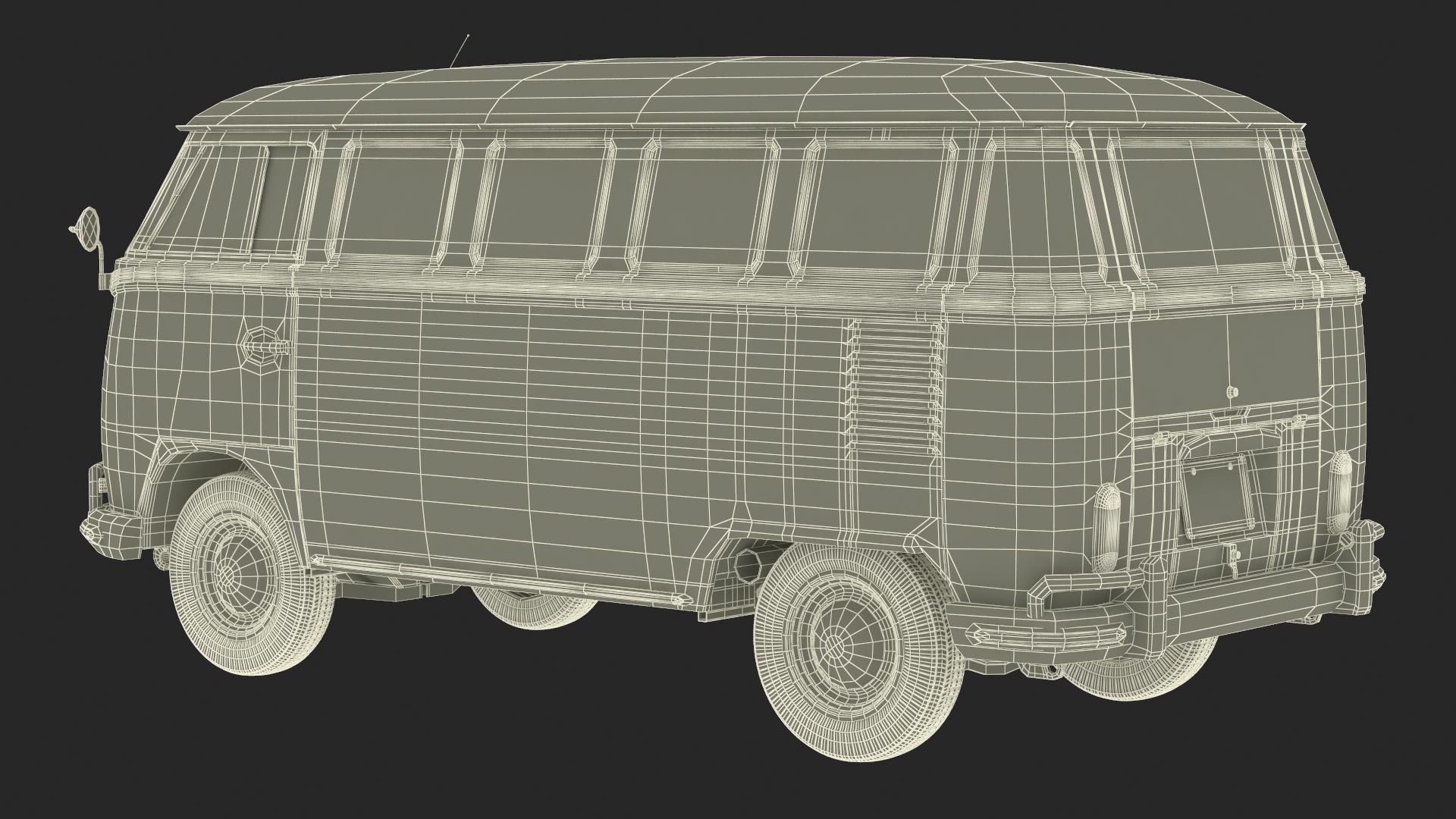 Classic Volkswagen Type 2 Bus 3D model