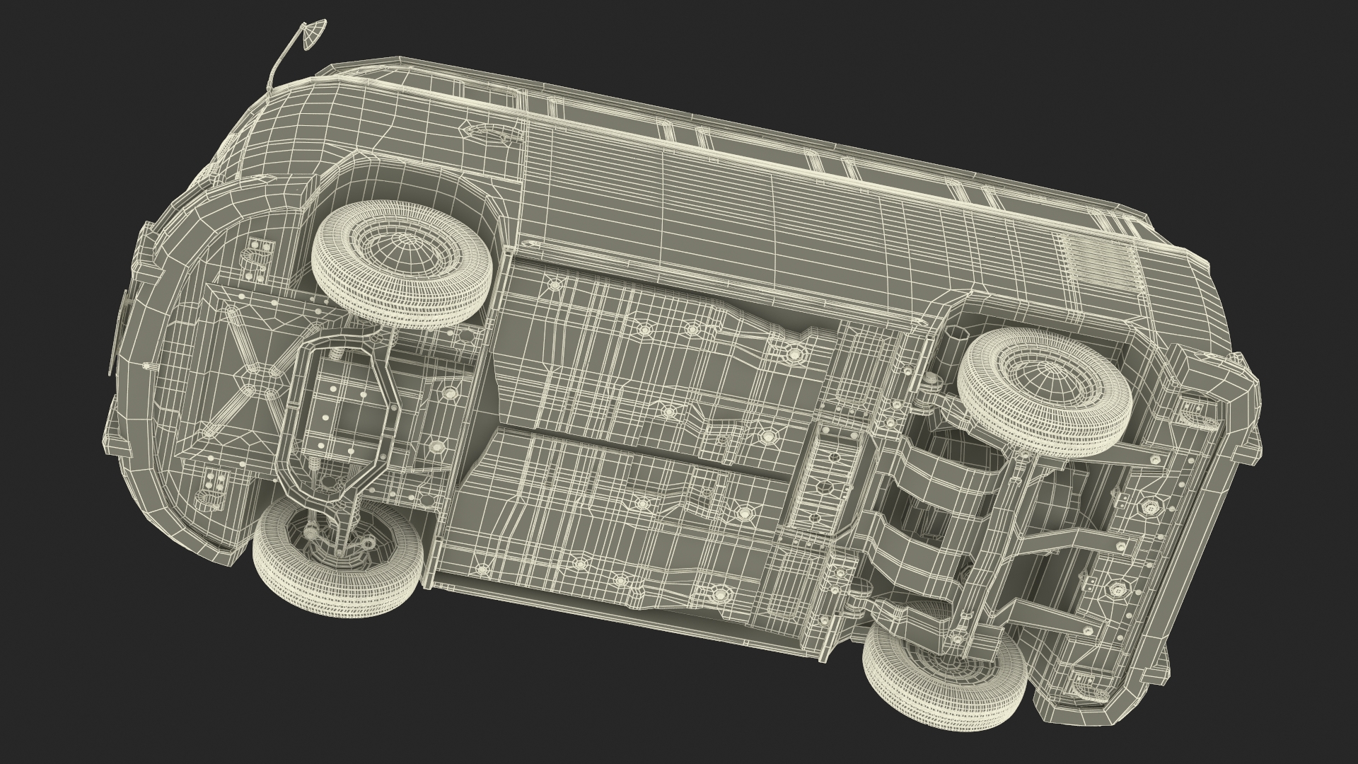 Classic Volkswagen Type 2 Bus 3D model