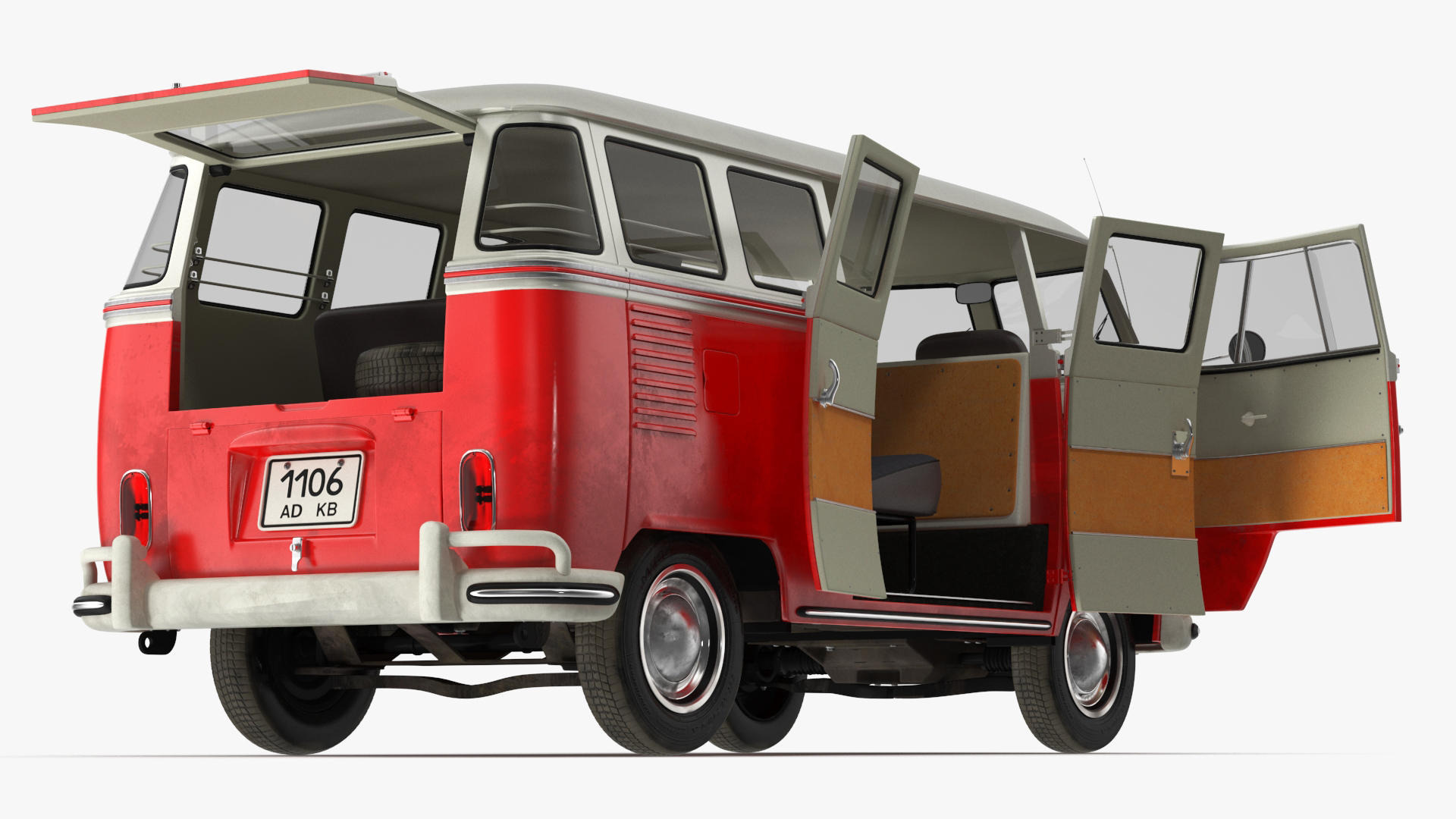 Classic Volkswagen Type 2 Bus 3D model