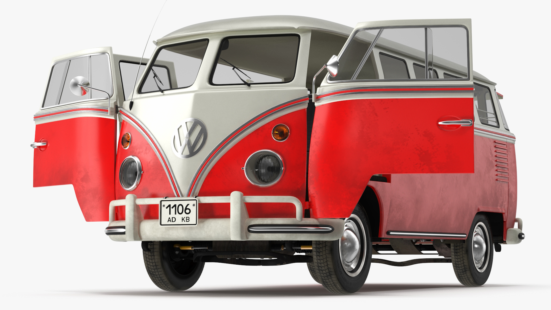 Classic Volkswagen Type 2 Bus 3D model