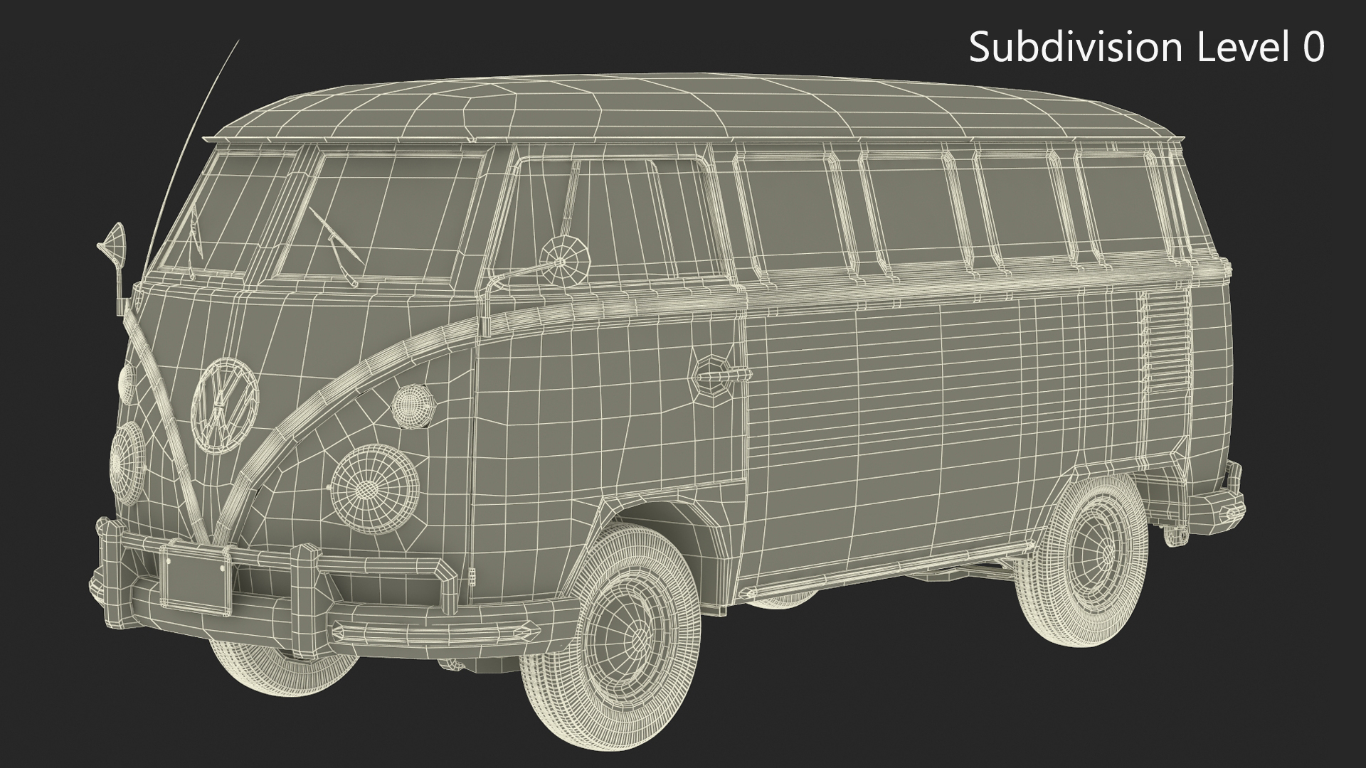 Classic Volkswagen Type 2 Bus 3D model