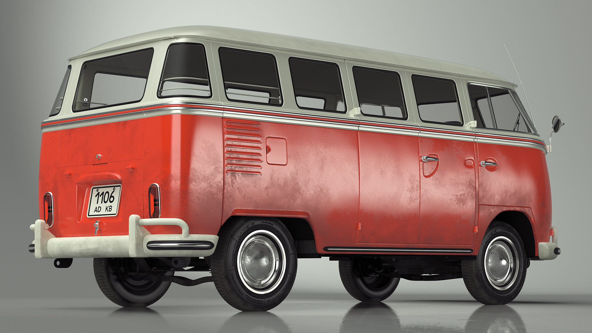 Classic Volkswagen Type 2 Bus 3D model