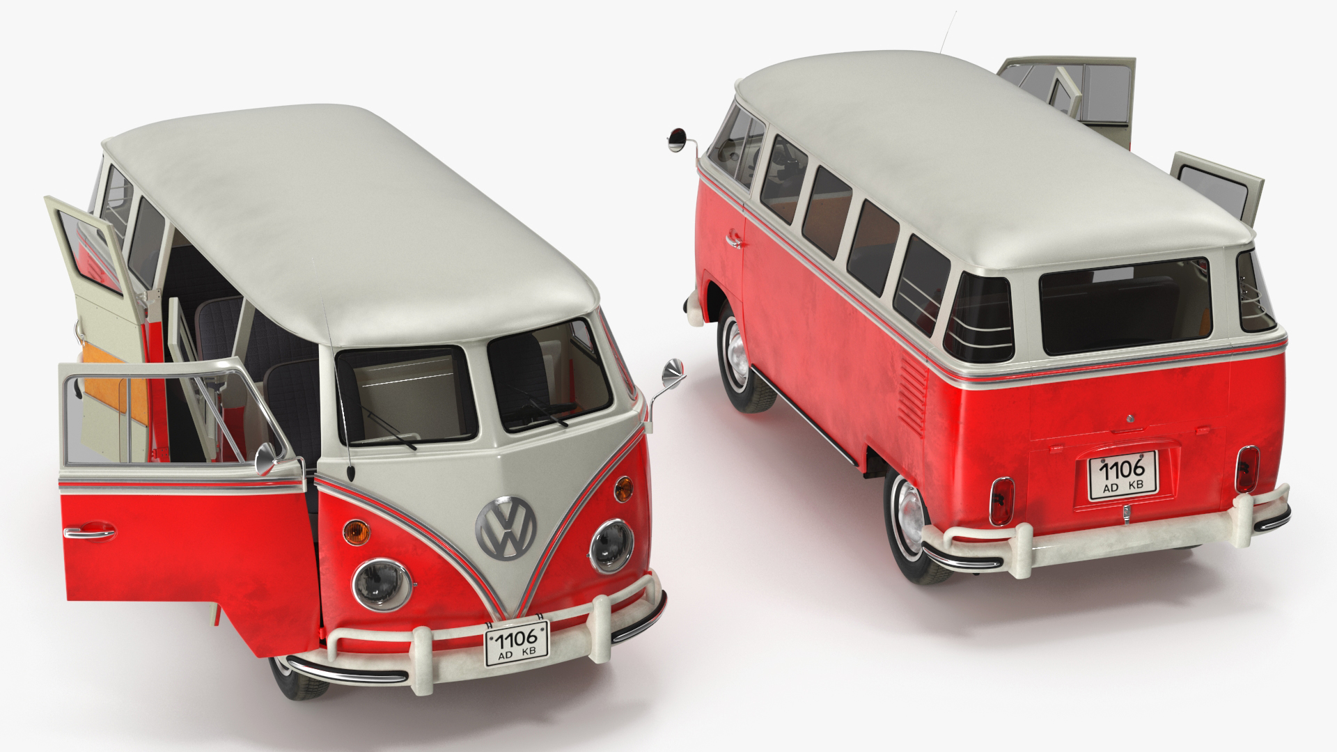 Classic Volkswagen Type 2 Bus 3D model