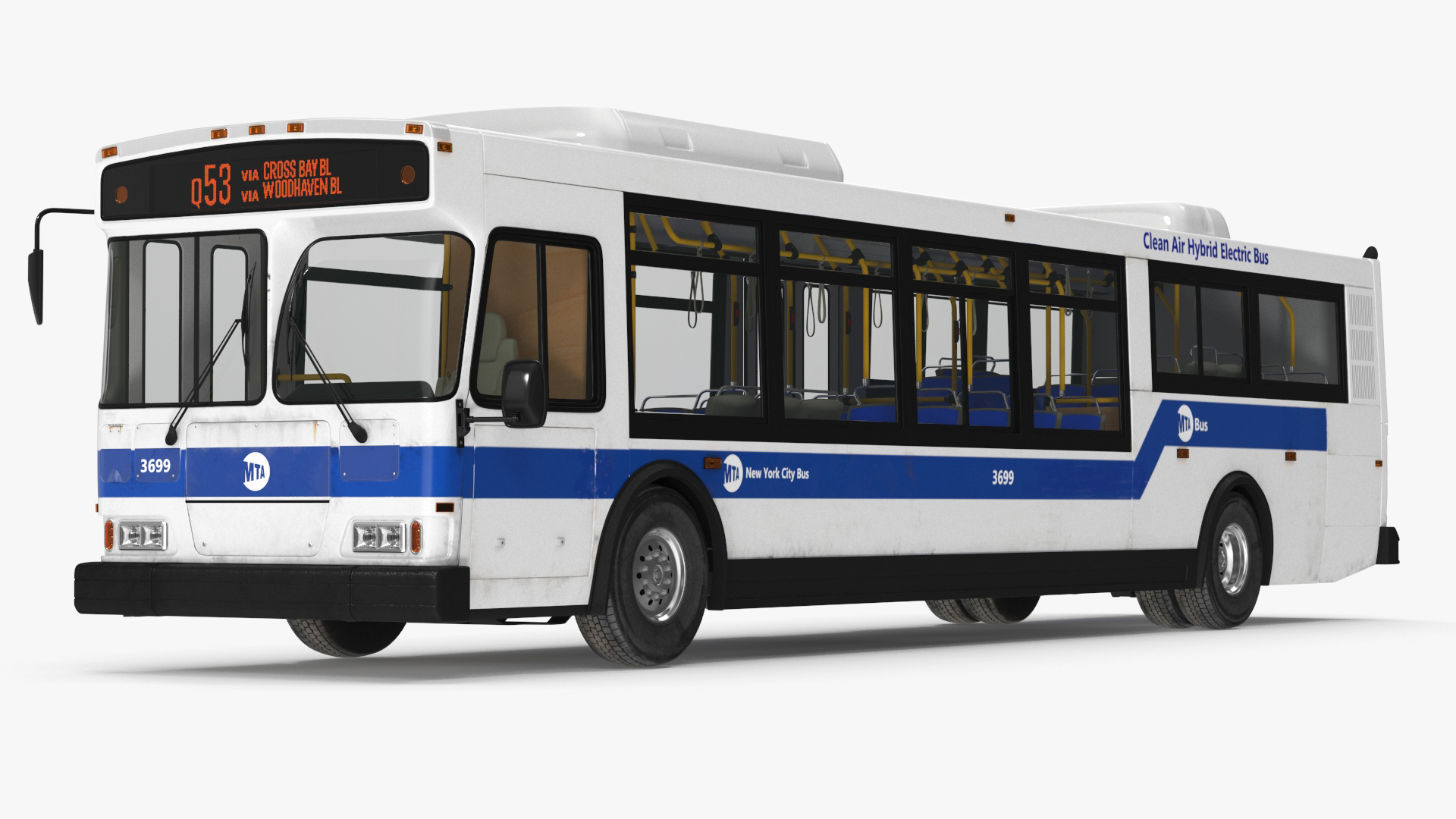 City Transit Bus MTA Q53 3D model