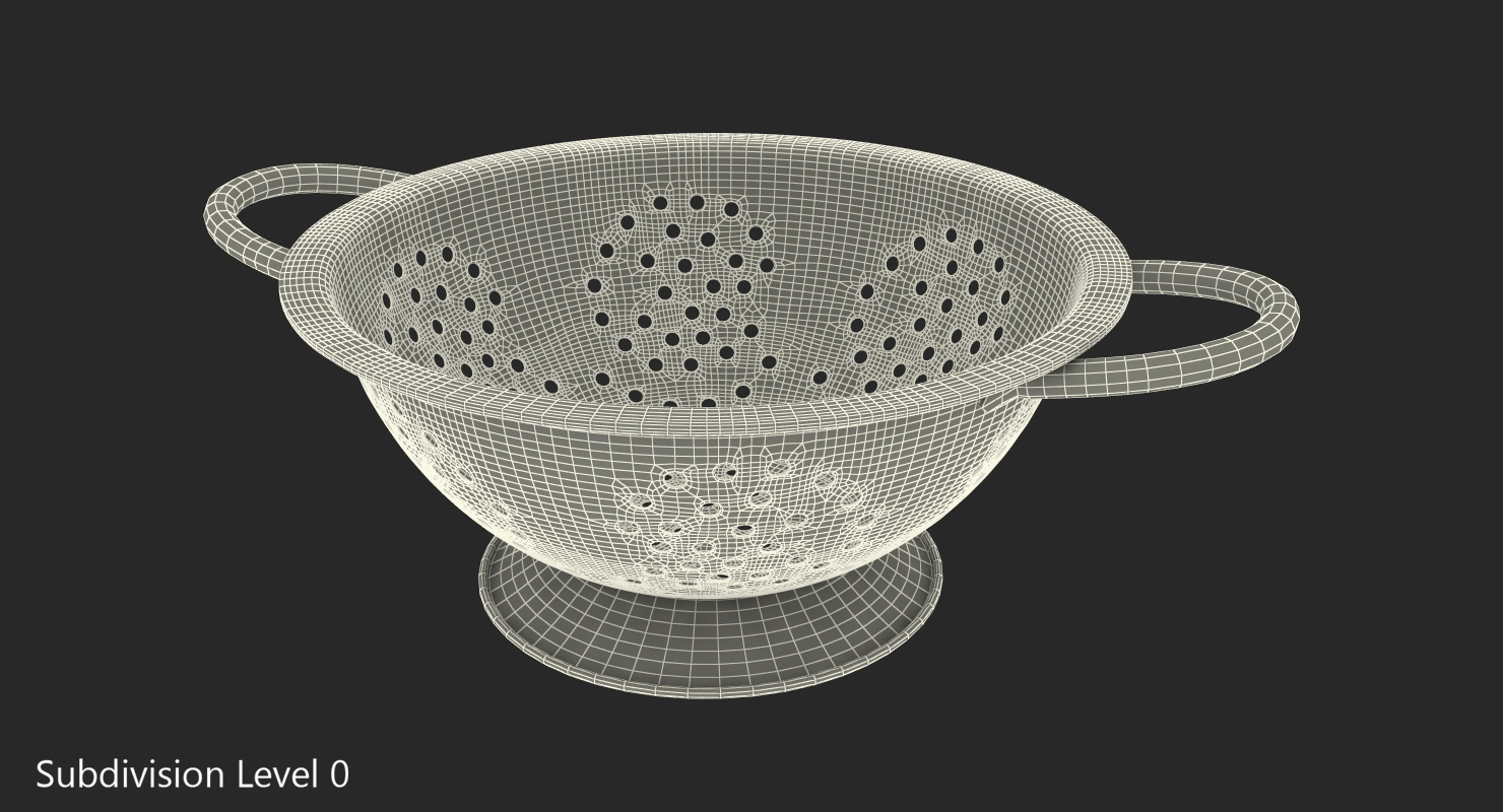 Colander Stainless Steel 3D model